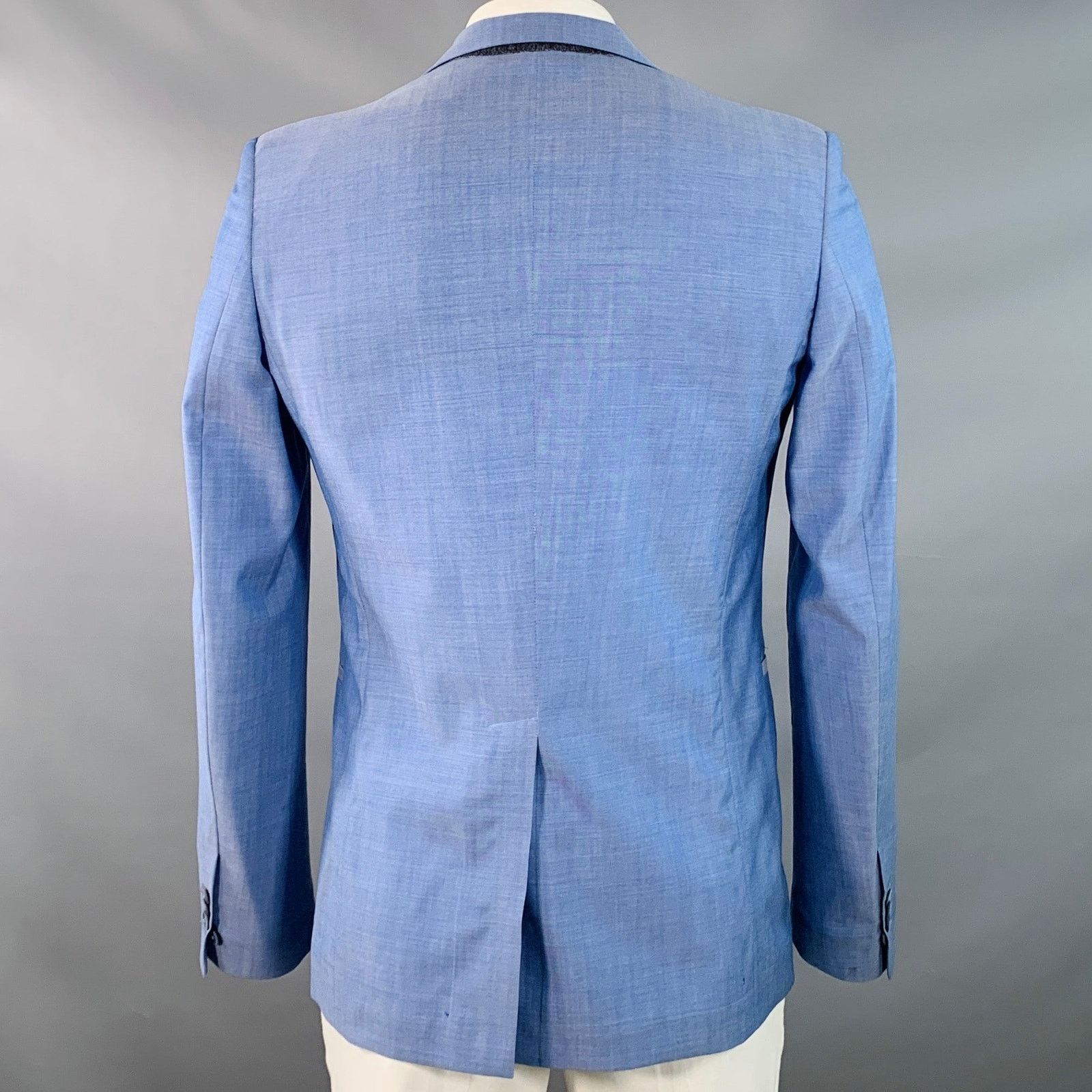 Viktor & Rolf VIKTOR & ROLF Size 42 Blue Virgin Wool Peak Lapel Sport Coat Size 42R - 4 Thumbnail