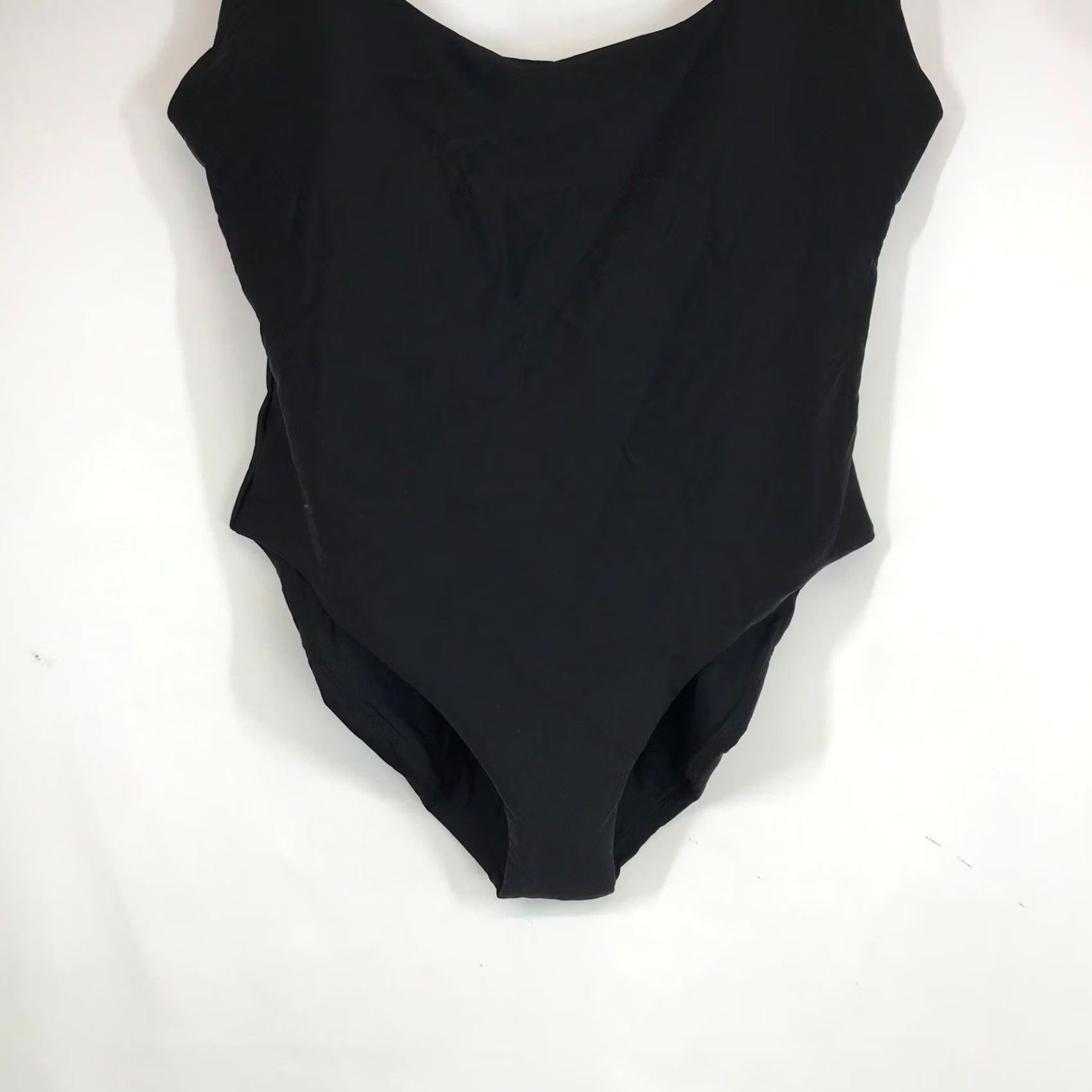 J.Crew VINTAGE? No — J.Crew Black Scoopneck One-Piece Swimsuit Size 20 Recycled Fabric NEW Women Adult 20 Black Solid One-Piece Swimwear Modern Retro Size ONE SIZE - 3 Thumbnail