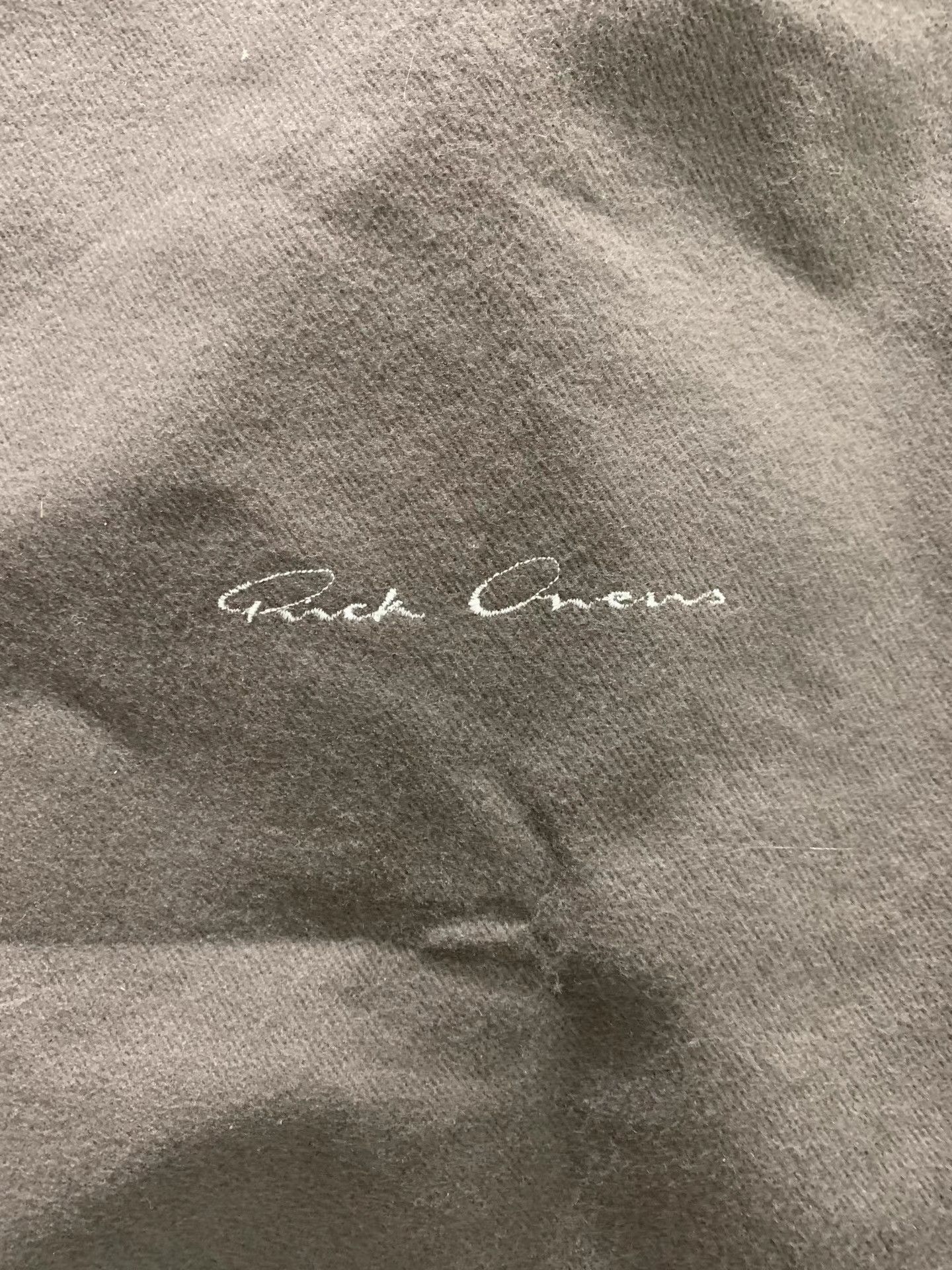 Rick Owens Rick Owens Mainline White Embroidered XL Canvas Tote K34 Size ONE SIZE - 2 Thumbnail