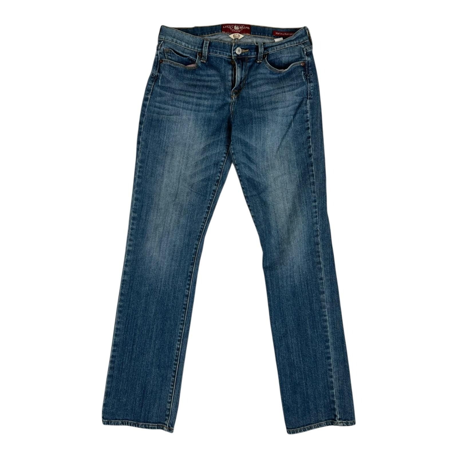 Lucky Brand Lucky Brand Jeans Womens 8 29 Blue Sofia Straight Denim Medi Size 29" - 1 Thumbnail