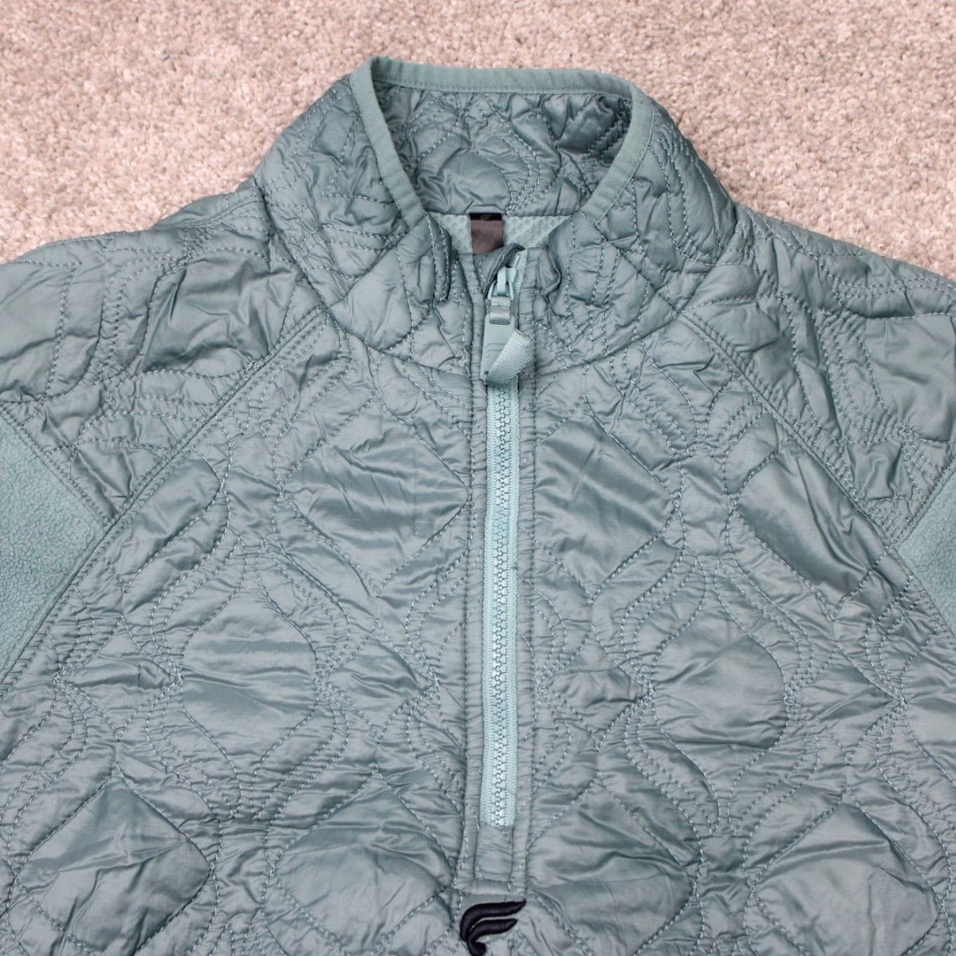 Fabletics Fabletics Jacket Mens Medium Green The Loft Quilted Water Resistant 1/4 Zip Coat Shirt? Size US M / EU 48-50 / 2 - 3 Thumbnail