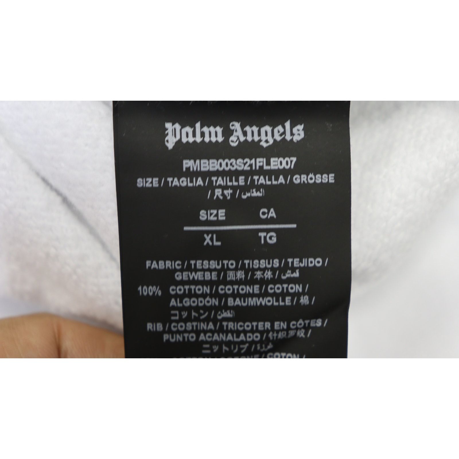 Palm Angels o1rshd1 Venice Beach Sprayed Hoody in White/Green Size US XL / EU 56 / 4 - 4 Thumbnail