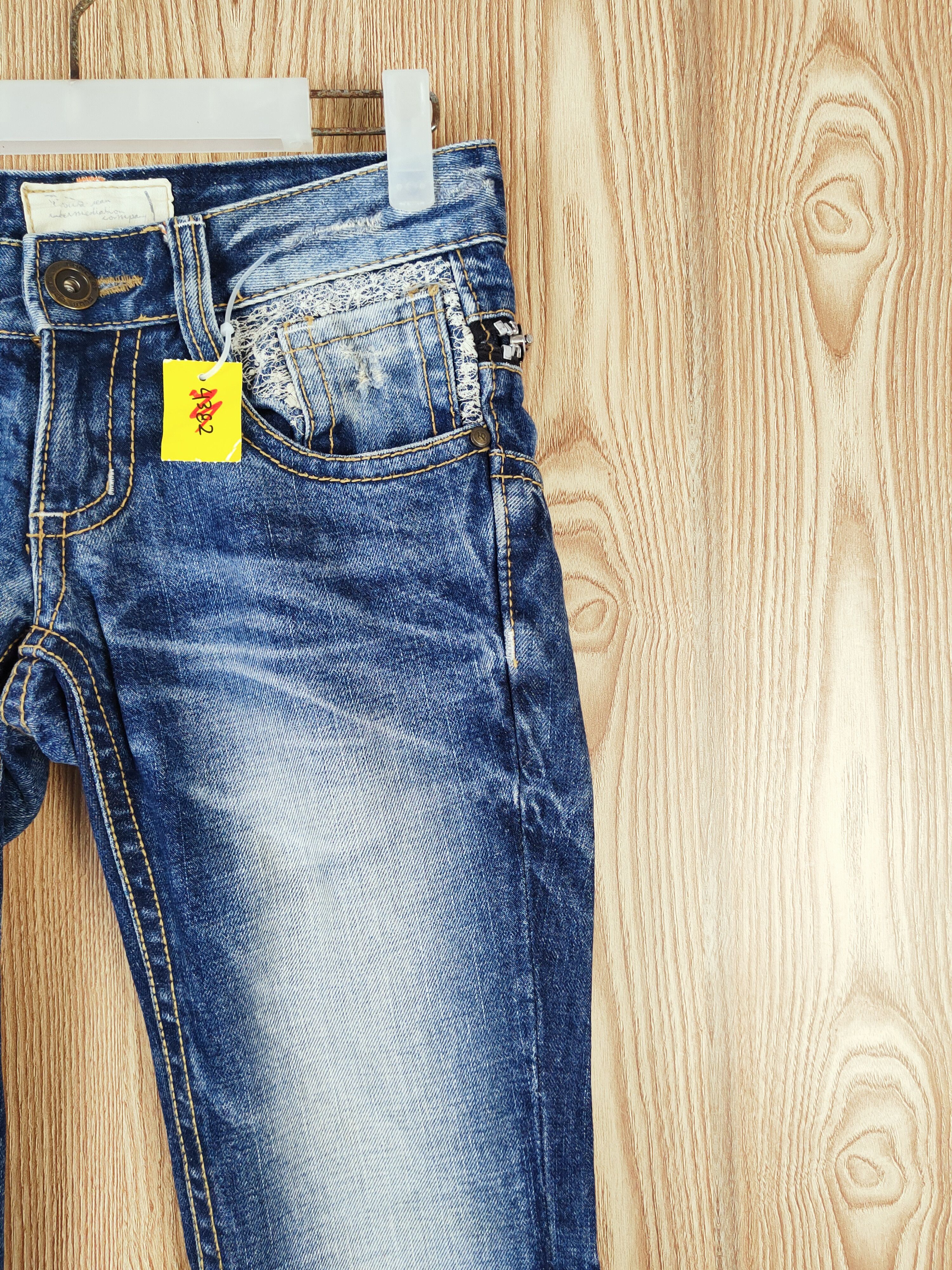 Japanese Brand Lolita Dark Blue Distressed Ripped Jeans #W342 Size 28" / US 6 / IT 42 - 6 Thumbnail