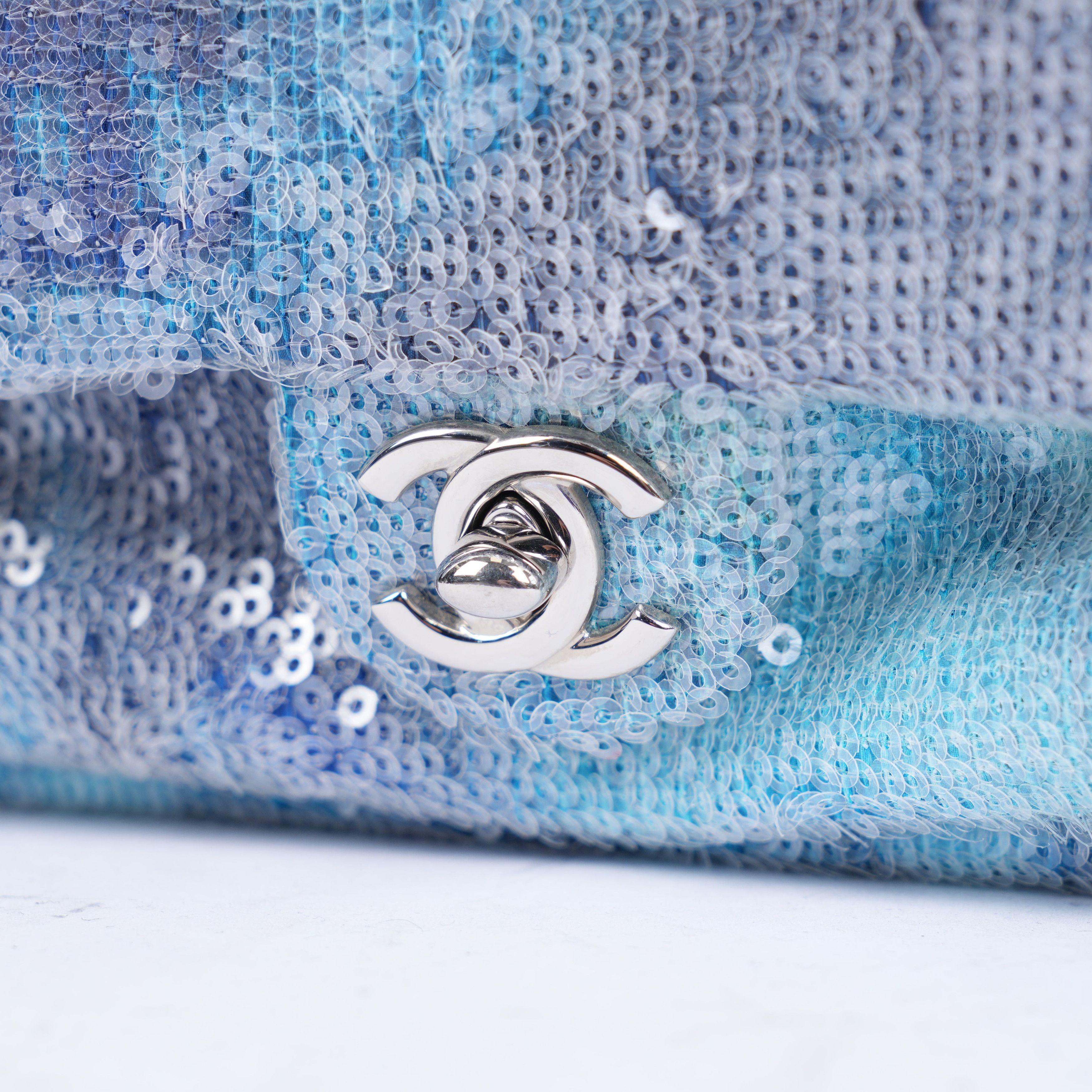 Chanel CHANEL BLUE 2018 SEQUIN WATERFALL TINY BACKPACK Size ONE SIZE - 3 Thumbnail