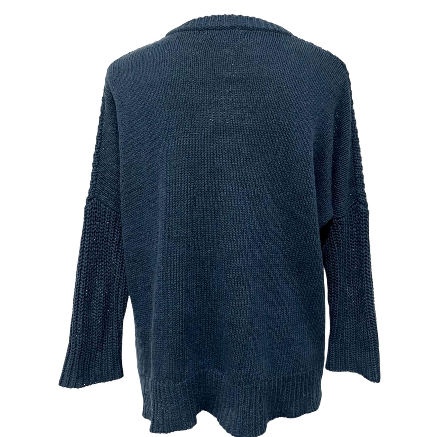 Madewell Madewell Ribbed Knit Pullover Sweater Linen Cotton Blue Women’s Medium Size S / US 4 / IT 40 - 5 Thumbnail