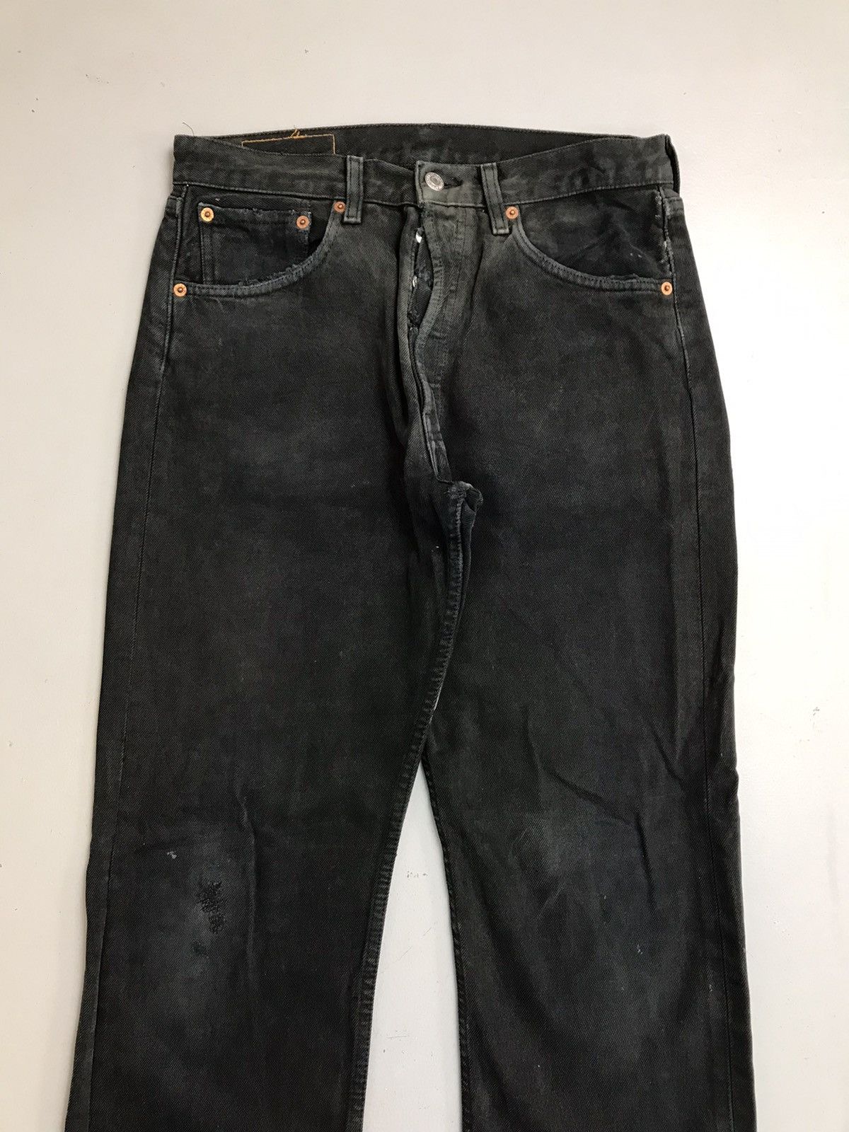Levi's Vintage Levi’s 501 paper tab damaged denim Size US 30 / EU 46 - 5 Thumbnail