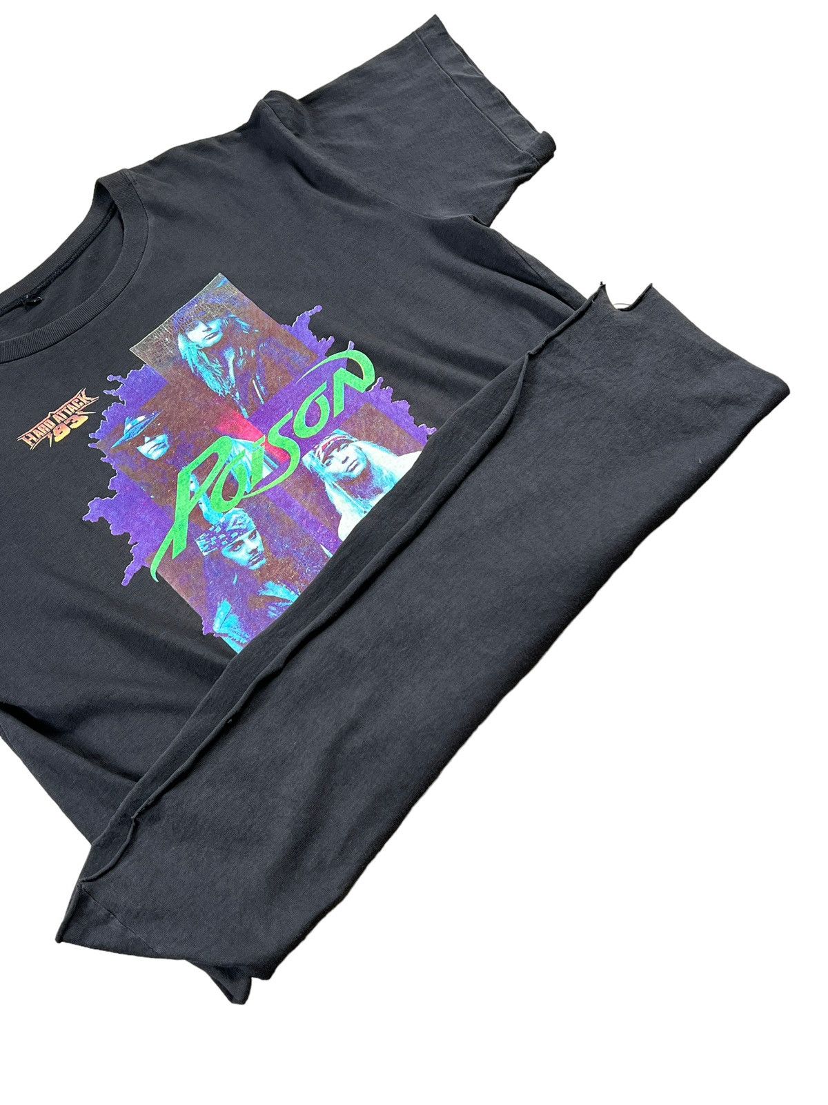 Band Tees × Vintage Vintage 1993 Poison Hard Attack Tour Promo Tee Size US L / EU 52-54 / 3 - 8 Thumbnail