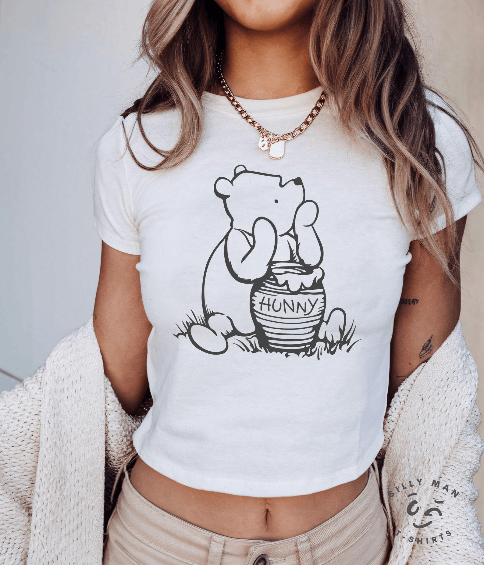 Other Vintage Winnie The Pooh Baby Tee – Y2K Bookish Graphic Tee Size S / US 4 / IT 40 - 1 Thumbnail