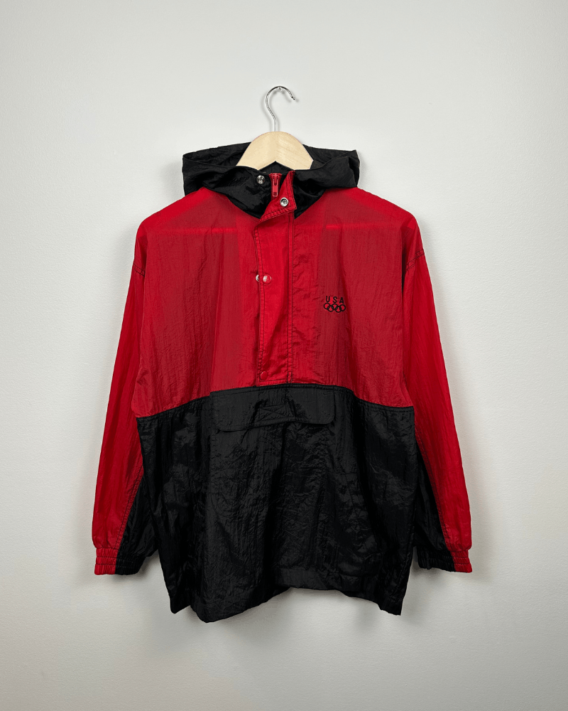 USA Olympics × Vintage Vintage USA Olympics 1/2 Zip Windbreaker Jacket - Size XL Size US XL / EU 56 / 4 - 8 Thumbnail