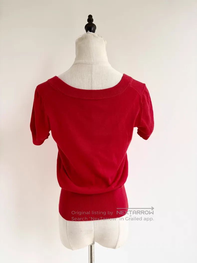 Vivienne Westwood Vivienne Westwood Bright Red Short Sleeve Knit Sweater Size L / US 10 / IT 46 - 5 Thumbnail