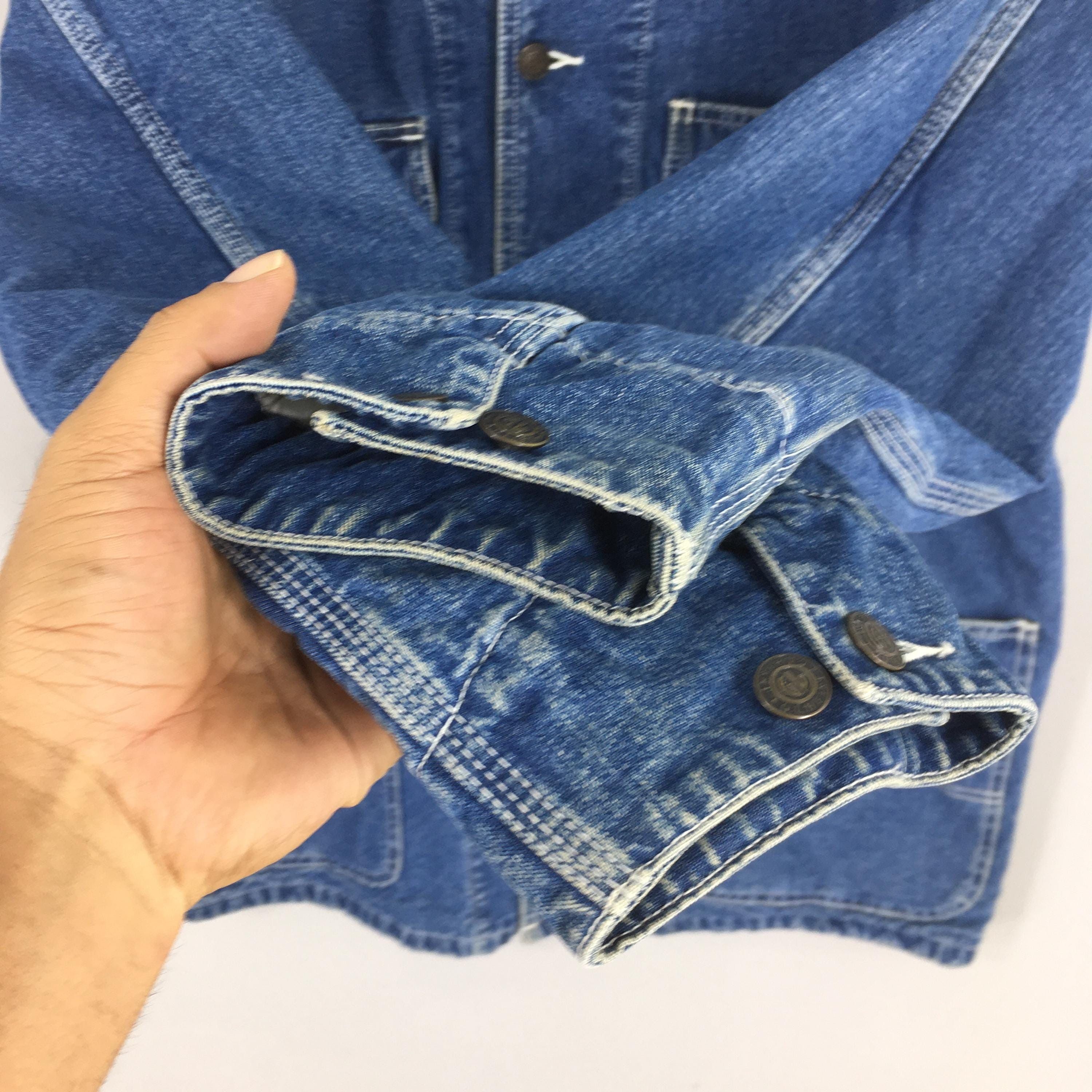 Vintage Vintage 1980's GL Heart Sanforized Denim Worker Jacket Large Size US L / EU 52-54 / 3 - 4 Thumbnail