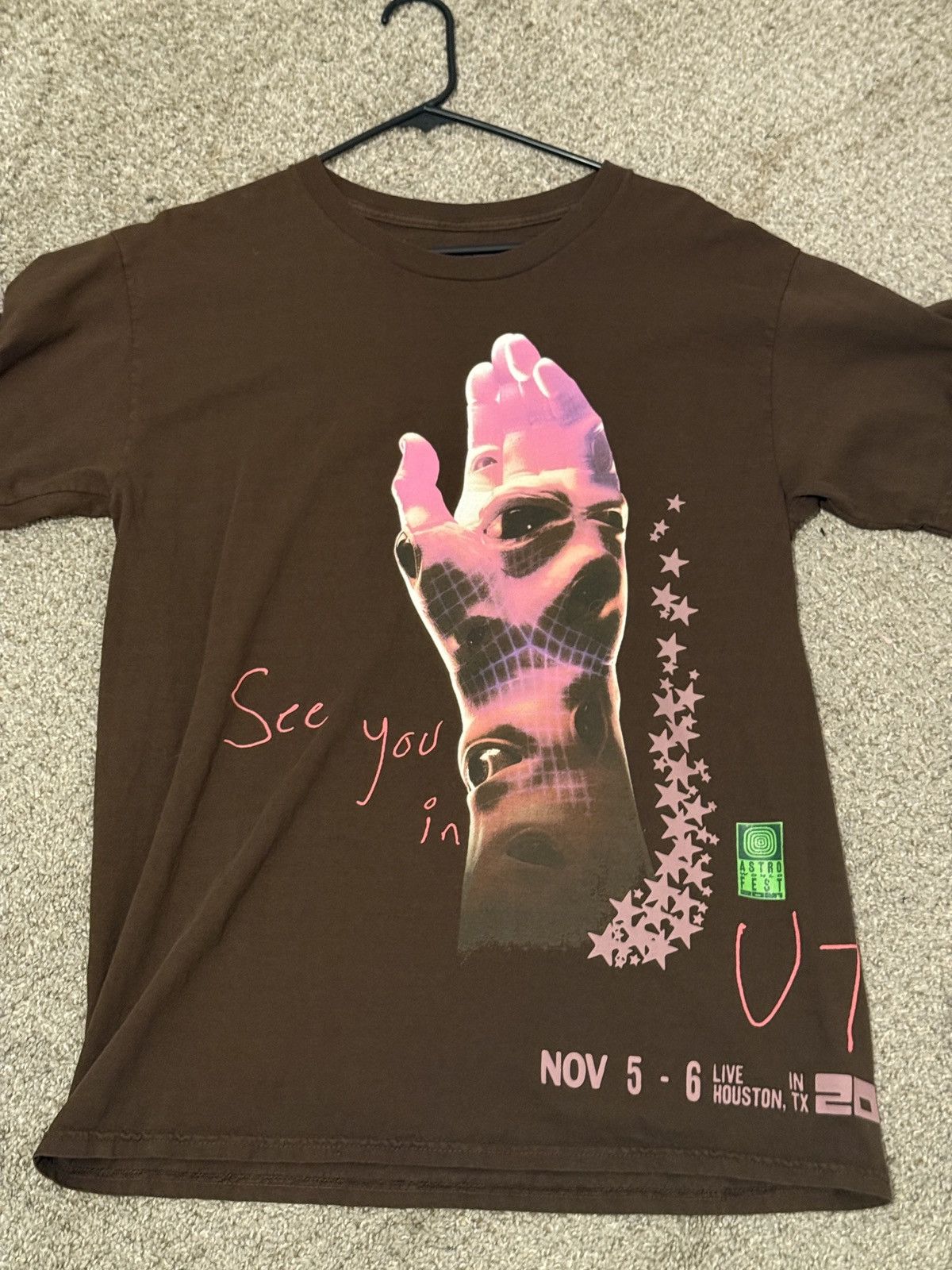 Travis Scott TRAVIS SCOTT: ASTROFEST 2021 BROWN “See you in utopia” SHIRT Size US L / EU 52-54 / 3 - 1 Thumbnail