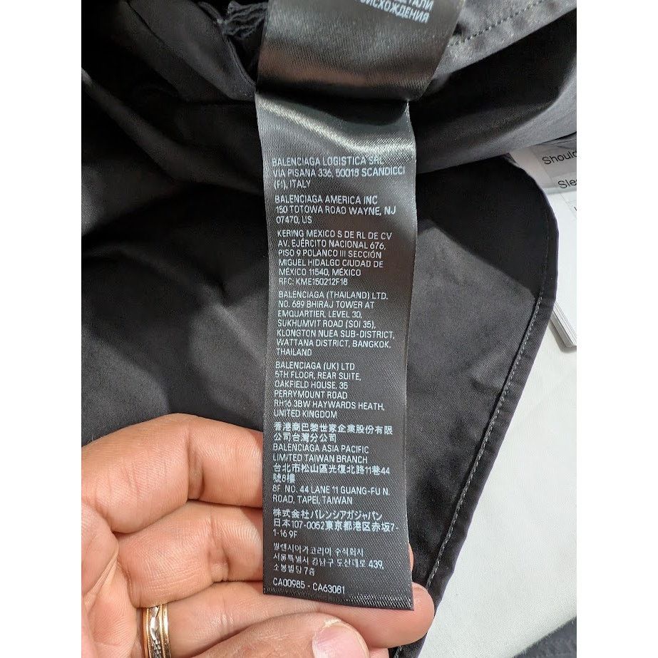 Balenciaga o1rshd1 Shirt Allover Poplin in Black/White Size US M / EU 48-50 / 2 - 19 Thumbnail