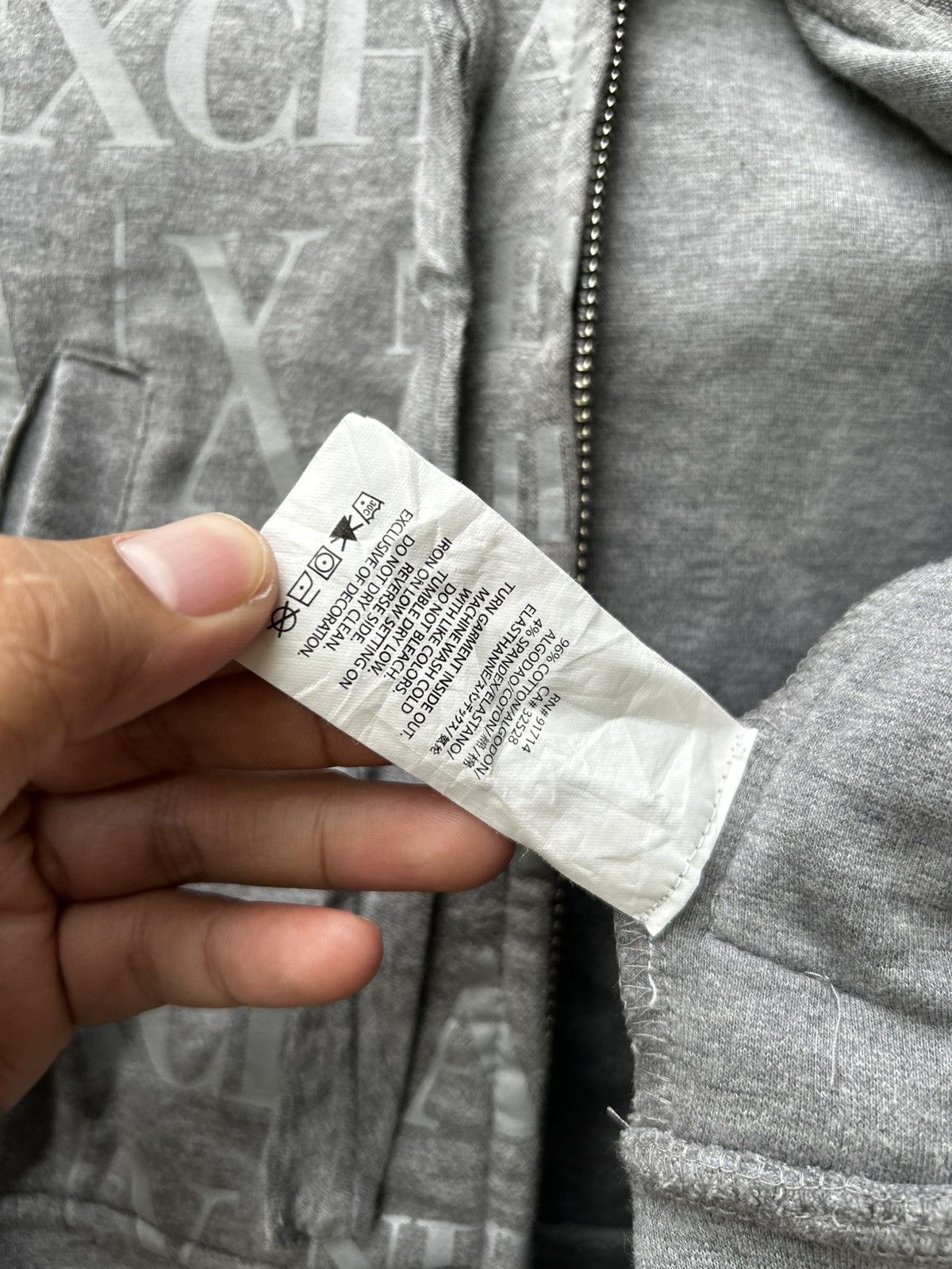 Armani Exchange × Designer × Vintage Armani Exchange Hoodie Archived Poem Zip Up Size US S / EU 44-46 / 1 - 9 Thumbnail