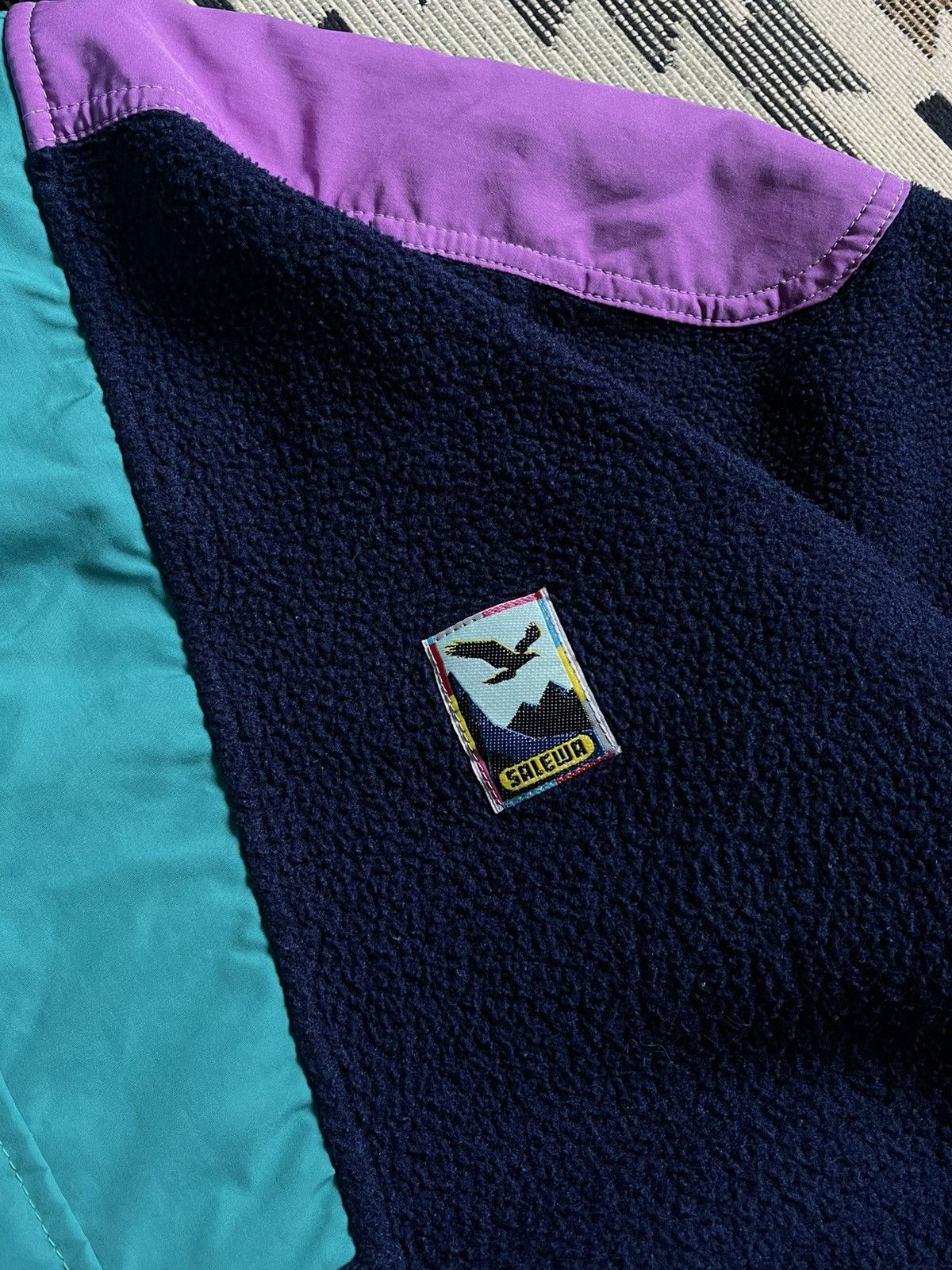 Vintage Vintage Salewa Polartec Zip Nylon Fleece Jacket Gorpcore Size US XL / EU 56 / 4 - 7 Thumbnail