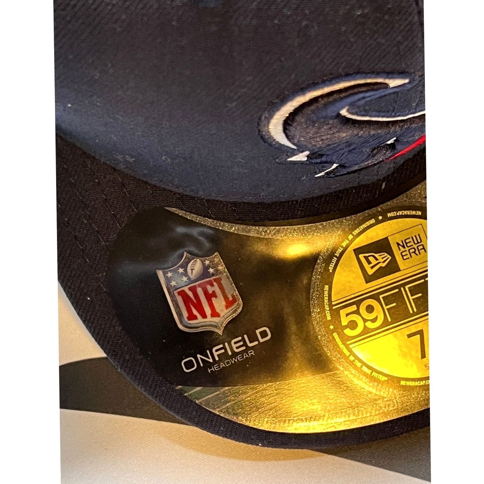 New Era New Era 59FIFTY Hat Mens 7 1/4 Navy Houston Texans NFL On-Field Fitted Cap Size ONE SIZE - 6 Thumbnail
