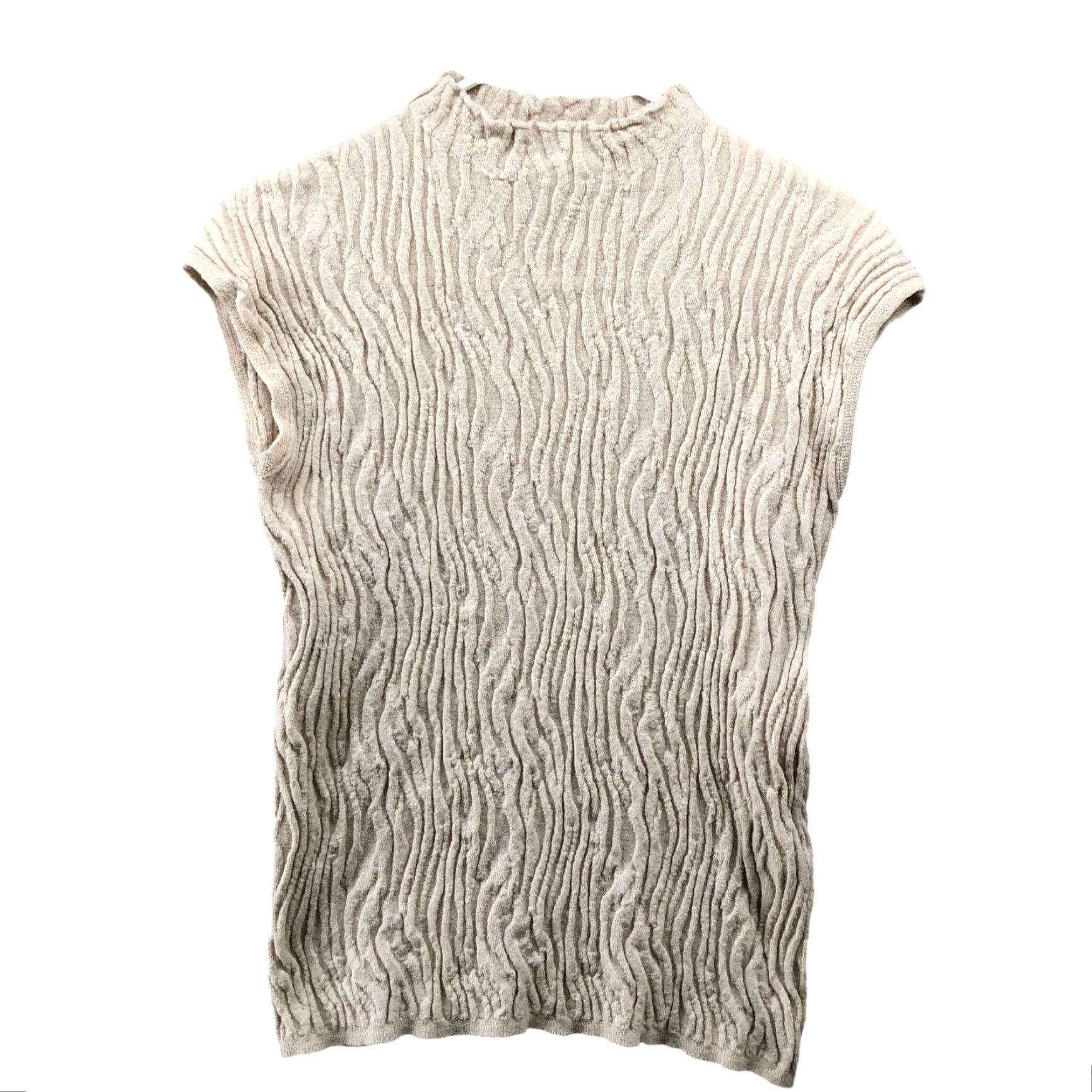 Zara Zara Tank Womens S Beige High Neck Knit Sleeveless Stretchy Jersey Top Size S / US 4 / IT 40 - 2 Thumbnail