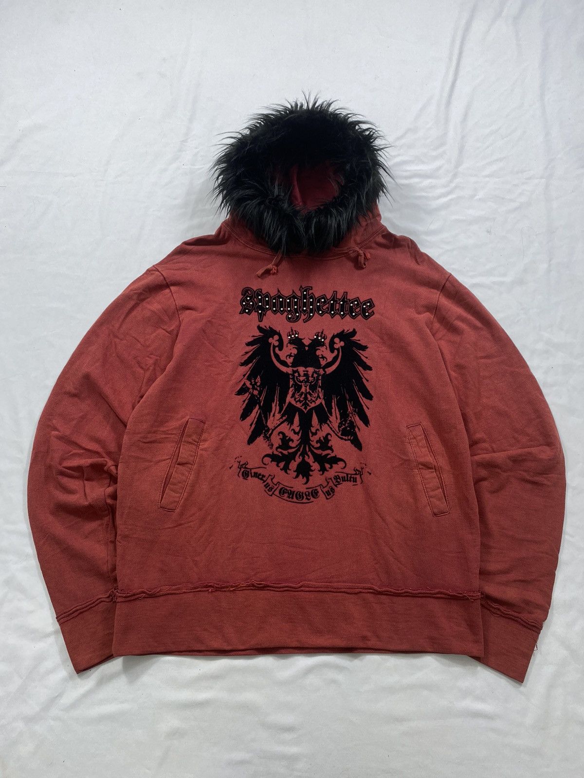 Japanese Brand Japanese Poem gothic Red Spaghettee Zip Fur Hoodie ifsix Size US L / EU 52-54 / 3 - 1 Thumbnail