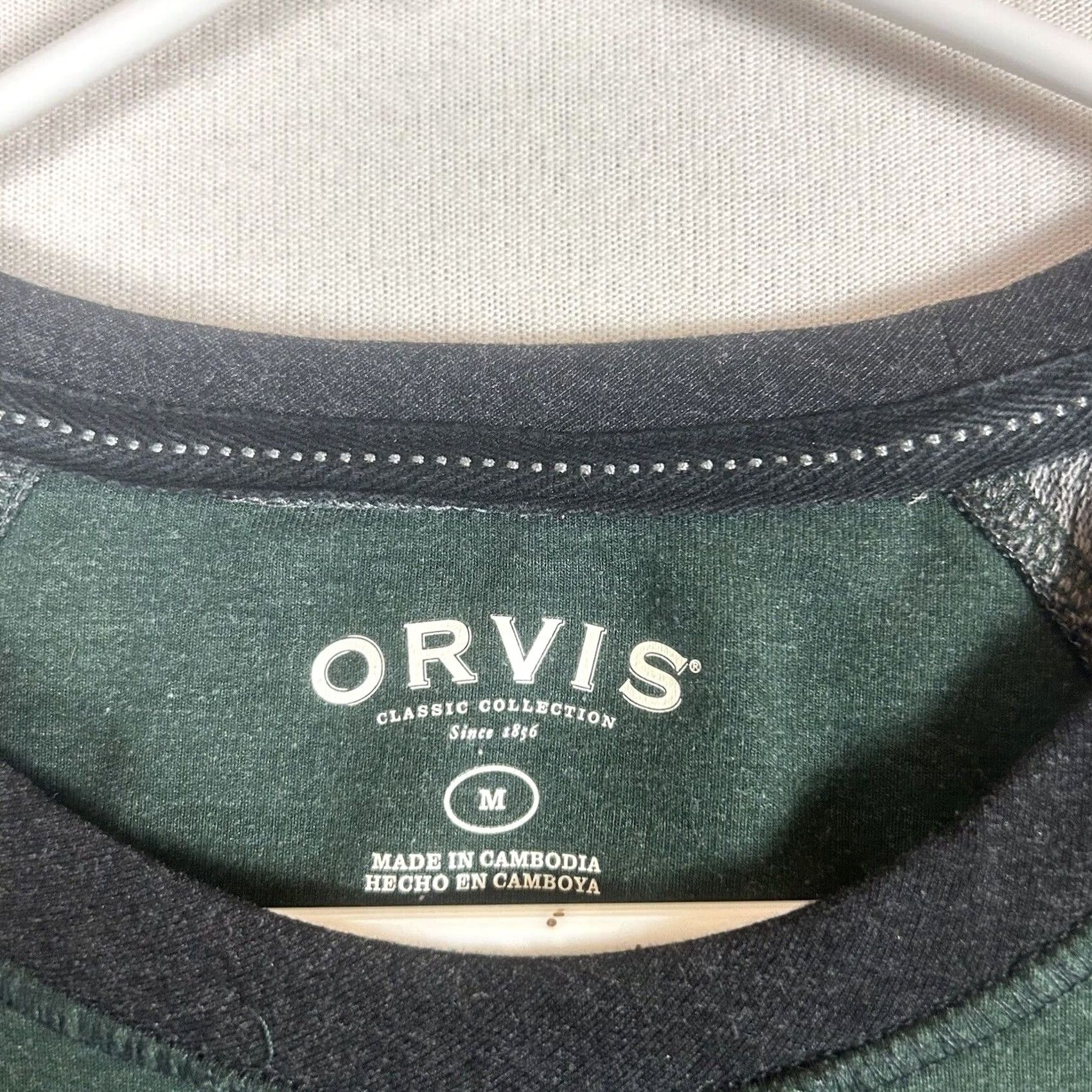 Orvis Orvis Men’s Long Sleeve Crew Neck T-Shirt Two Tone Green Gray Size M Size US M / EU 48-50 / 2 - 3 Thumbnail