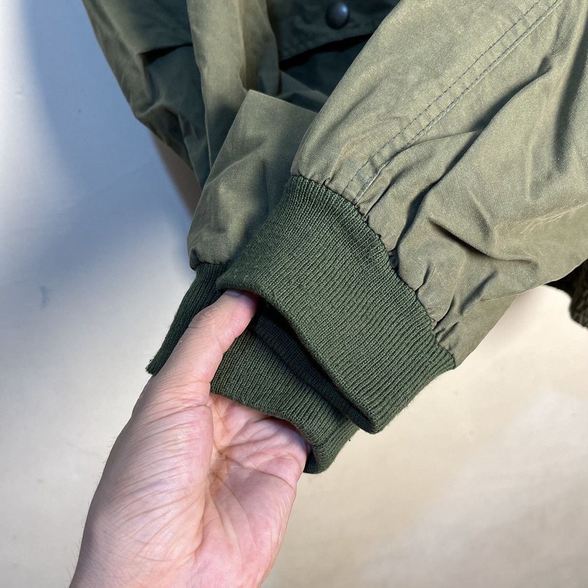 Alpha Industries Vintage Breitling Aviation Pained Waxed Bomber Jacket Size US L / EU 52-54 / 3 - 5 Thumbnail