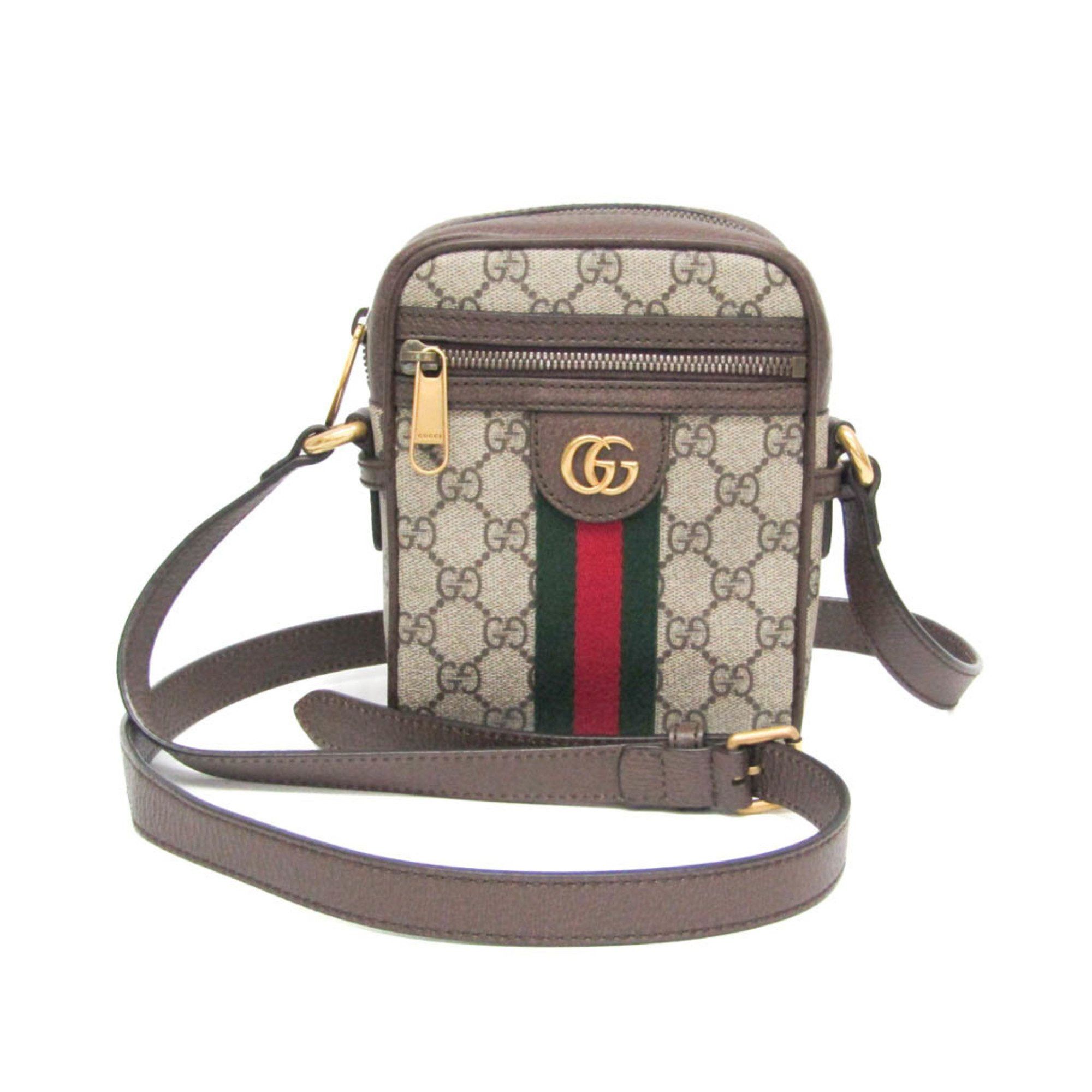 Gucci Gucci Ophidia GG Small 598127 Men,Women Leather,PVC Shoulder Bag Beige,Brown Size ONE SIZE - 1 Thumbnail
