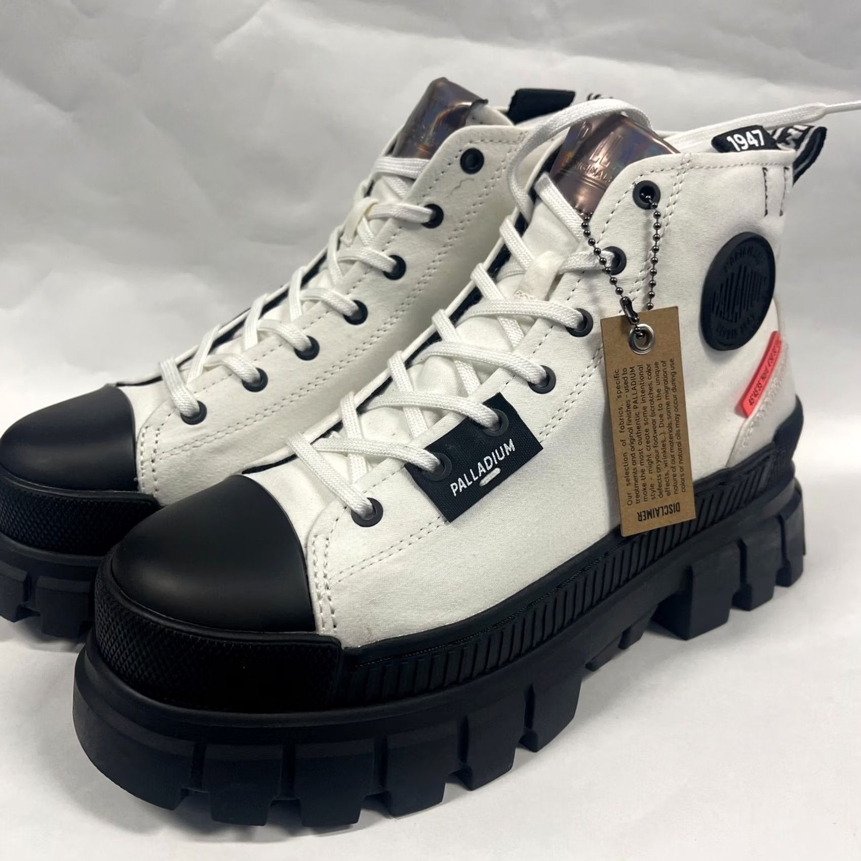 Palladium Palladium Boots Womens 8.5 White Star Revolt Hi TX Platform Shoes Womens 8.5 White Star Toe Shape Round Toe Size US 9 / IT 39 - 3 Thumbnail