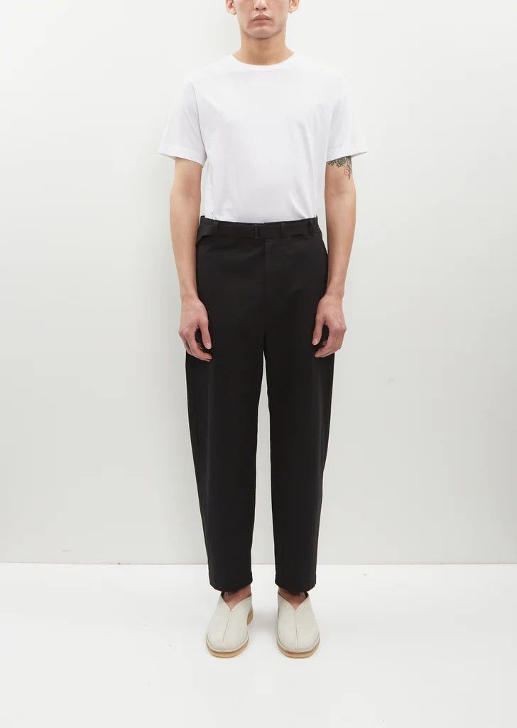 Lemaire Lemaire Belted Carrot Pants Trousers - Black Cotton Size US 32 / EU 48 - 5 Thumbnail