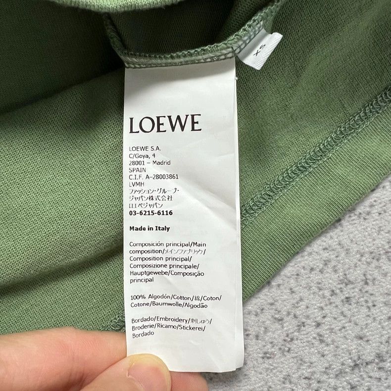 Loewe LOEWE Kaki green embroidered logo short sleeve Size XS / US 0-2 / IT 36-38 - 4 Thumbnail