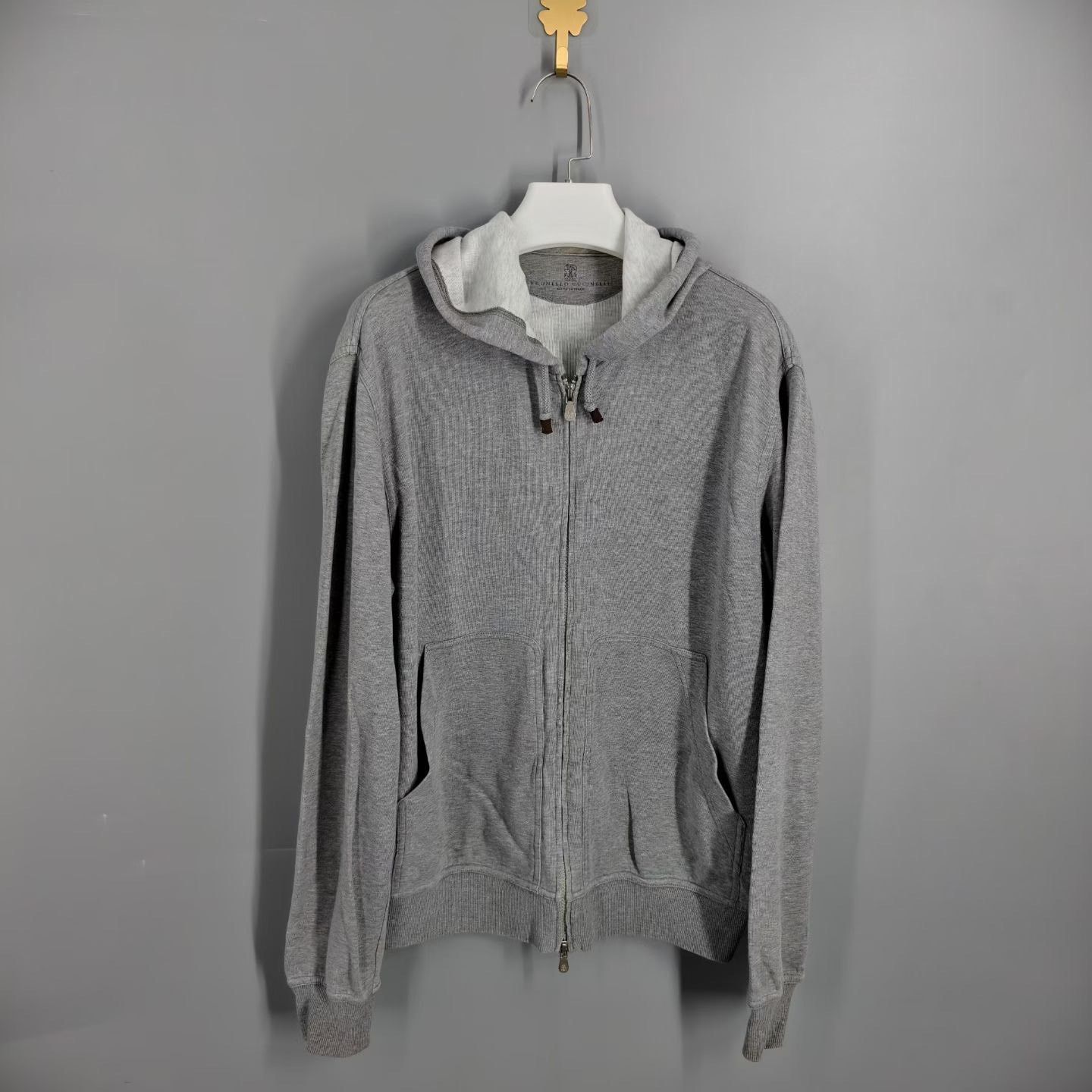 Brunello Cucinelli Brunello Cucinelli Gray Hooded Coat Size US M / EU 48-50 / 2 - 1 Thumbnail