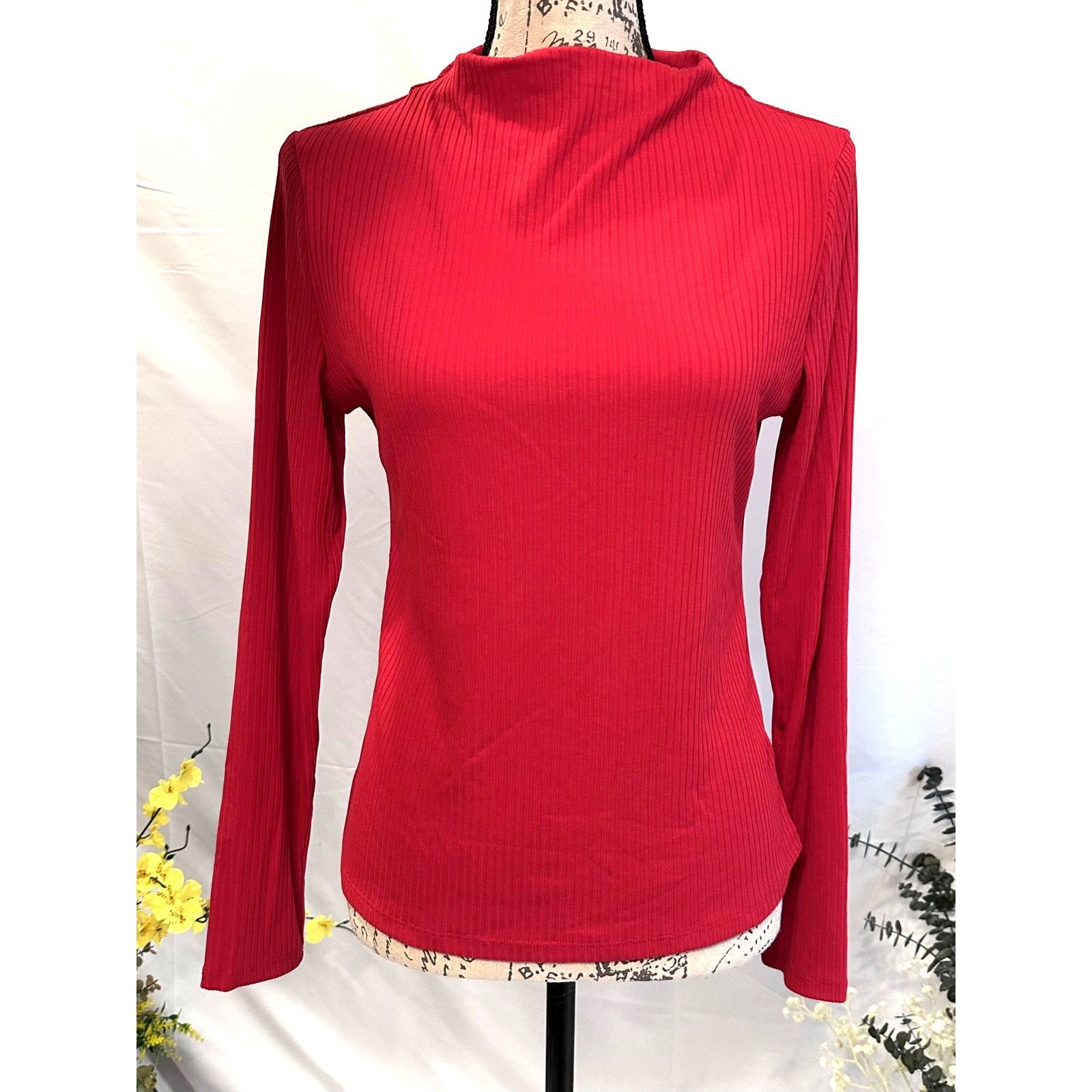 Other A New Day Boat Neck Long Sleeve Knit Top Red size M Size M / US 6-8 / IT 42-44 - 7 Thumbnail