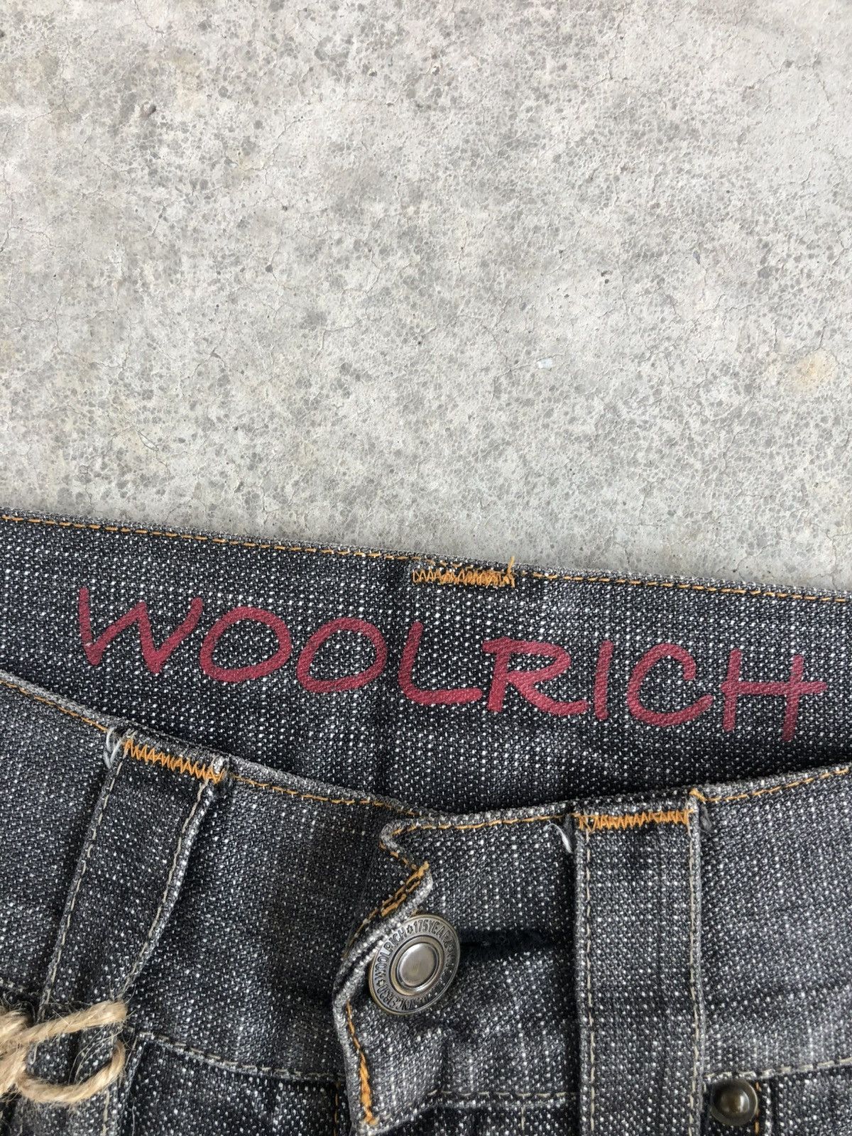 If Six Was Nine Japanese Woolrich Flared Jeans Distressed Denim Size US 31 - 16 Thumbnail