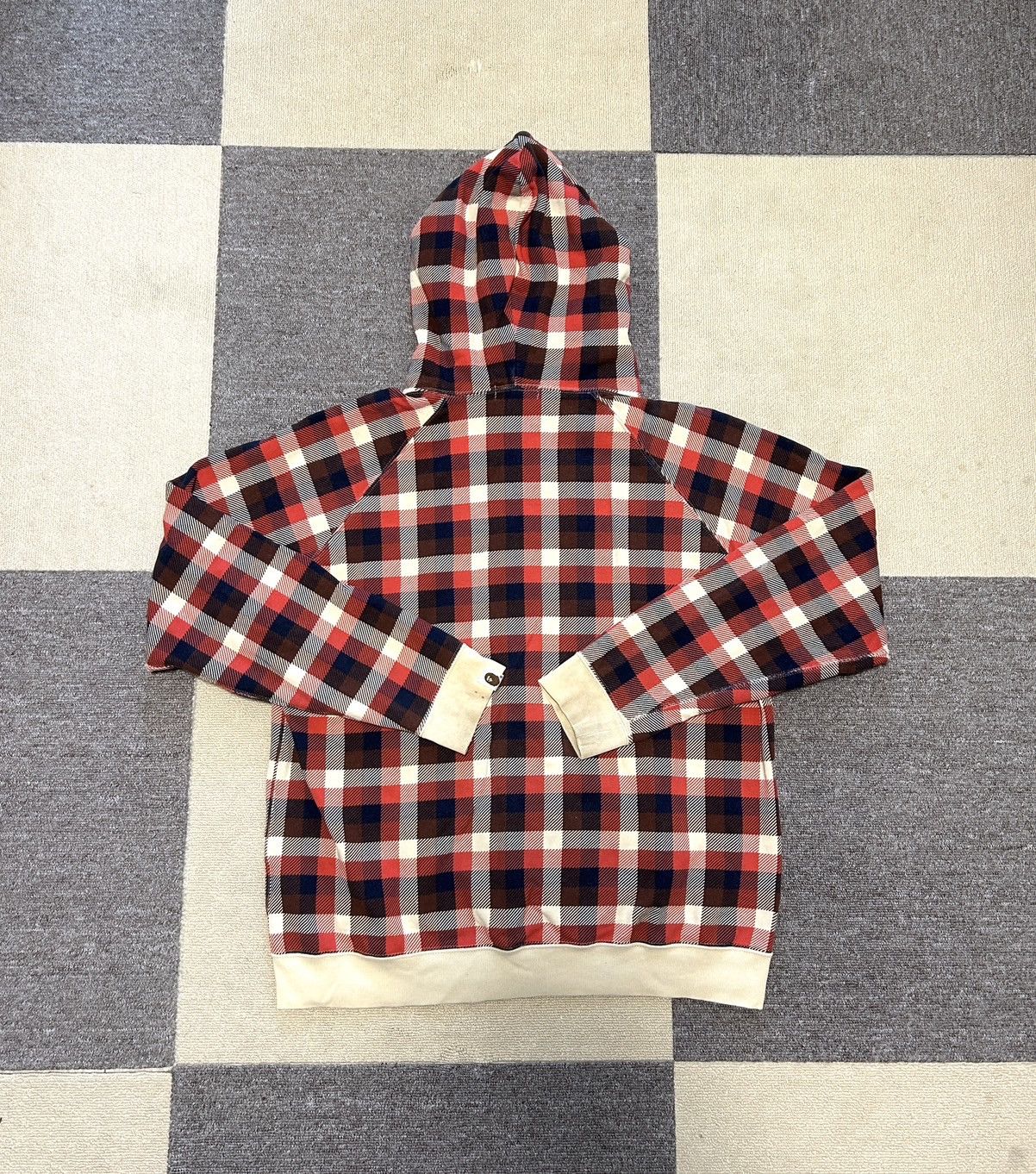 Bape OG Y2K Bape Red Plaid Full Zip Hoodie Size M Size US M / EU 48-50 / 2 - 2 Thumbnail