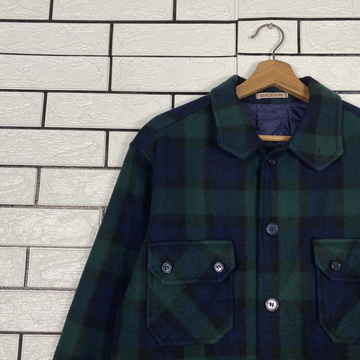 Issey Miyake Vintage Wool Chore Jacket Madison Tartan Design Check Size US L / EU 52-54 / 3 - 8 Thumbnail