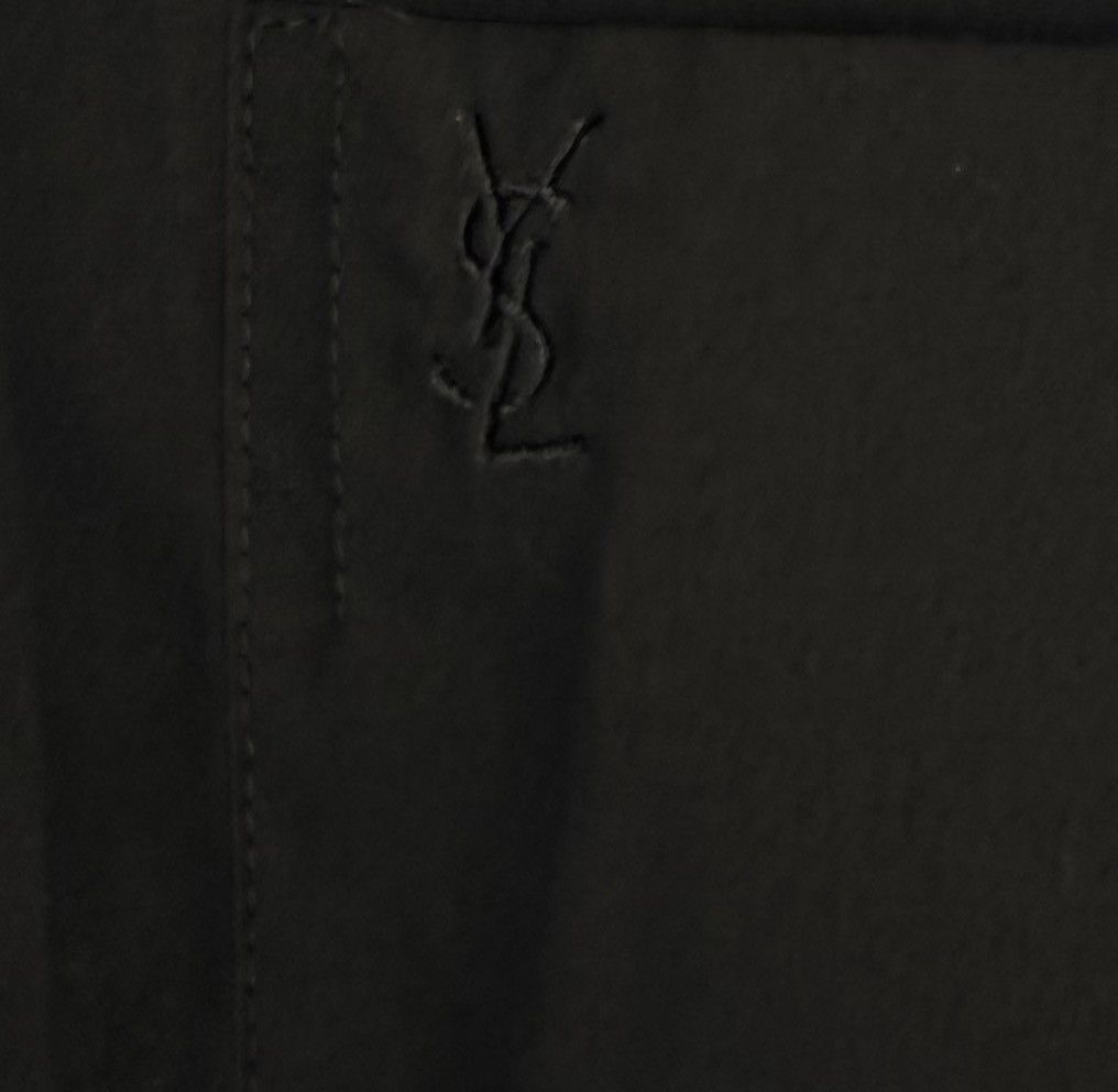 Yves Saint Laurent Black YSL Shirt Short Sleeve Button Up Collar Vintage y2k Size US M / EU 48-50 / 2 - 2 Thumbnail