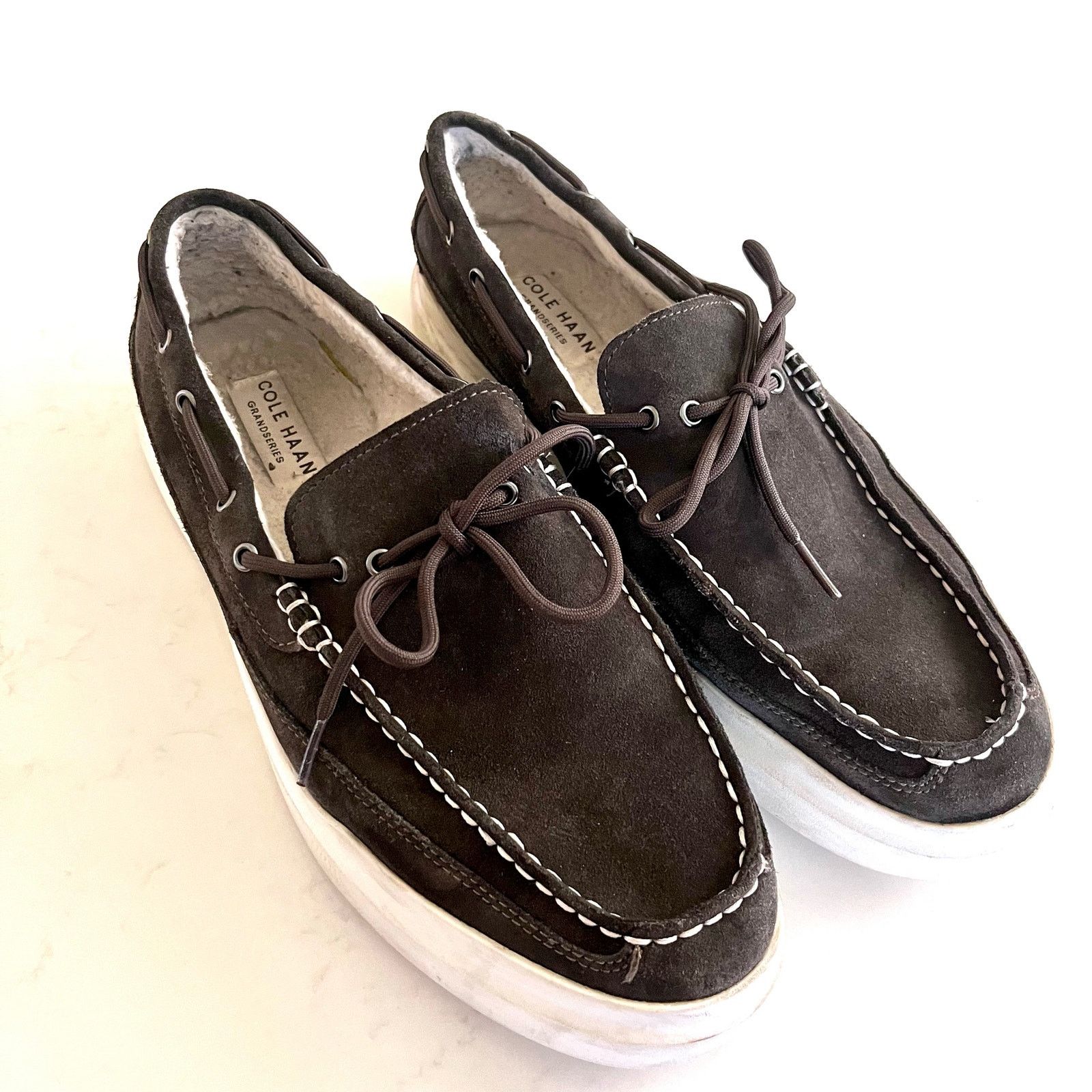Cole Haan Grandseries Brown Suede Sneakers Penny Loafers Boat Shoes Casual 9 Cole Haan Pinch Grand Casual Penny Loafers in Brown for Men  main image 2