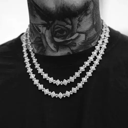 Jewelry x Vintage Hip Hop Men Chains in Silver