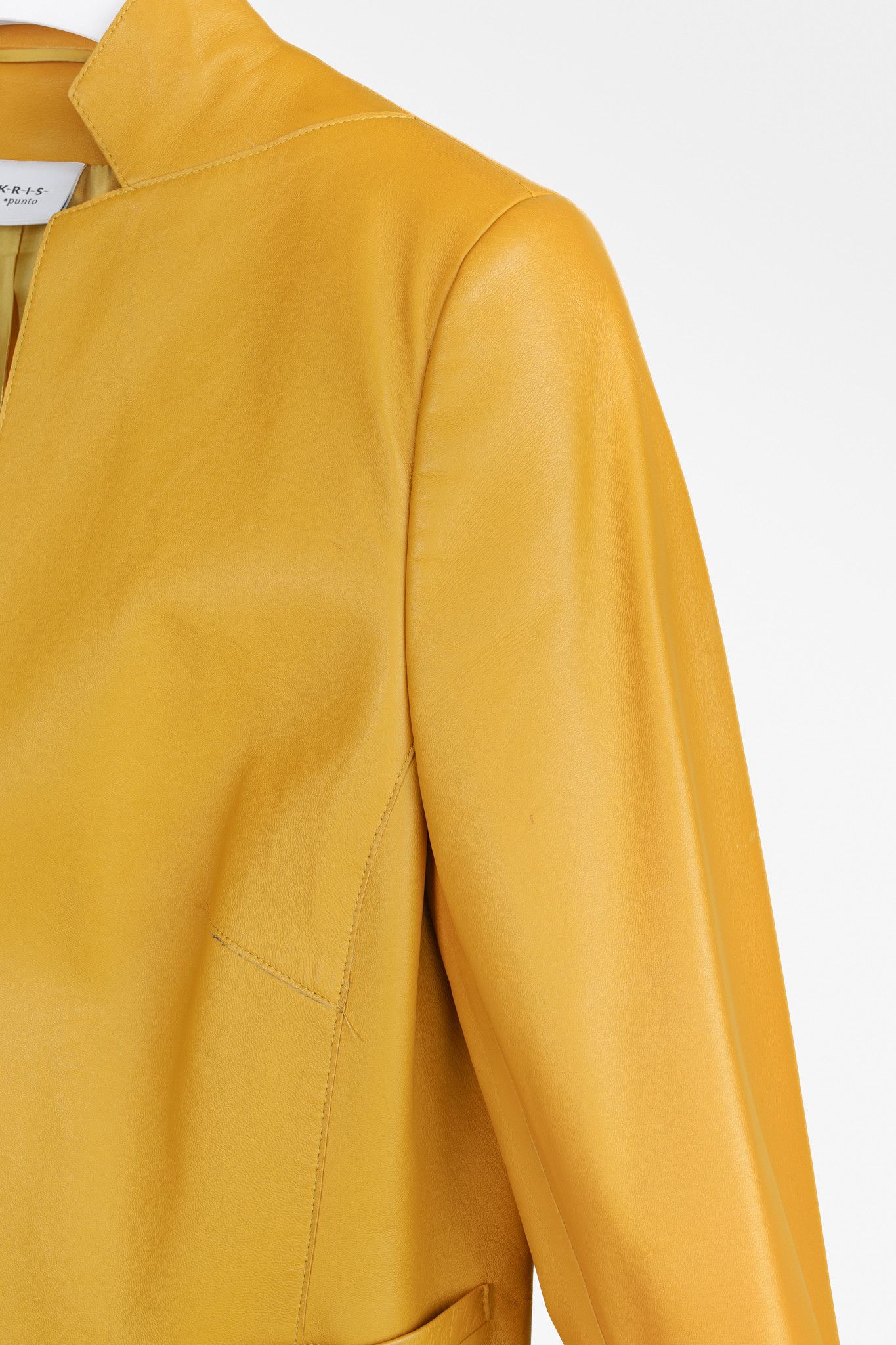 Akris Akris Yellow Lambskin Leather Blazer Jacket Size L / US 10 / IT 46 - 5 Thumbnail
