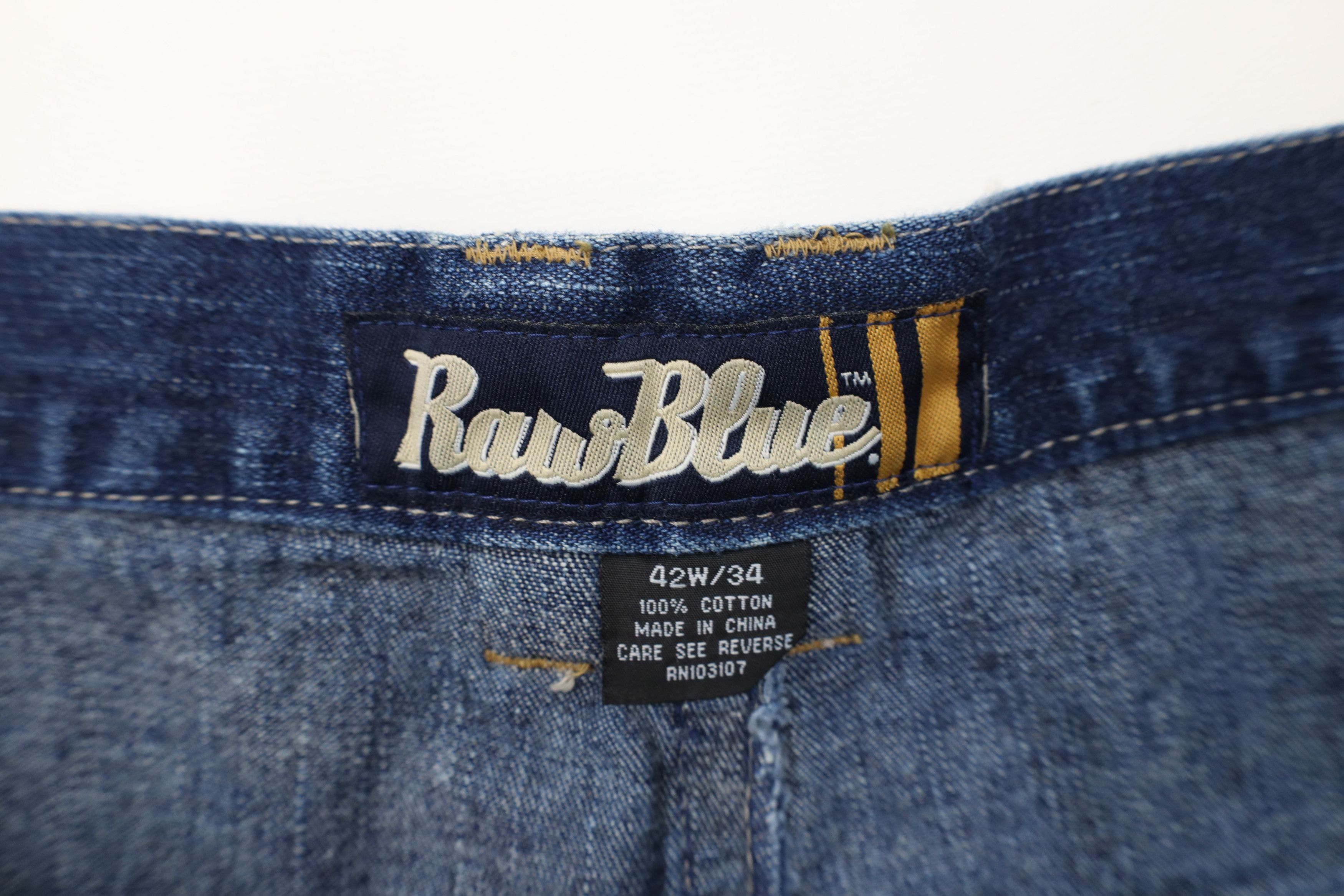 Vintage Vintage 90s Y2K Streetwear Wide Leg Boot Denim Jeans Blue Size US 42 / EU 58 - 10 Thumbnail