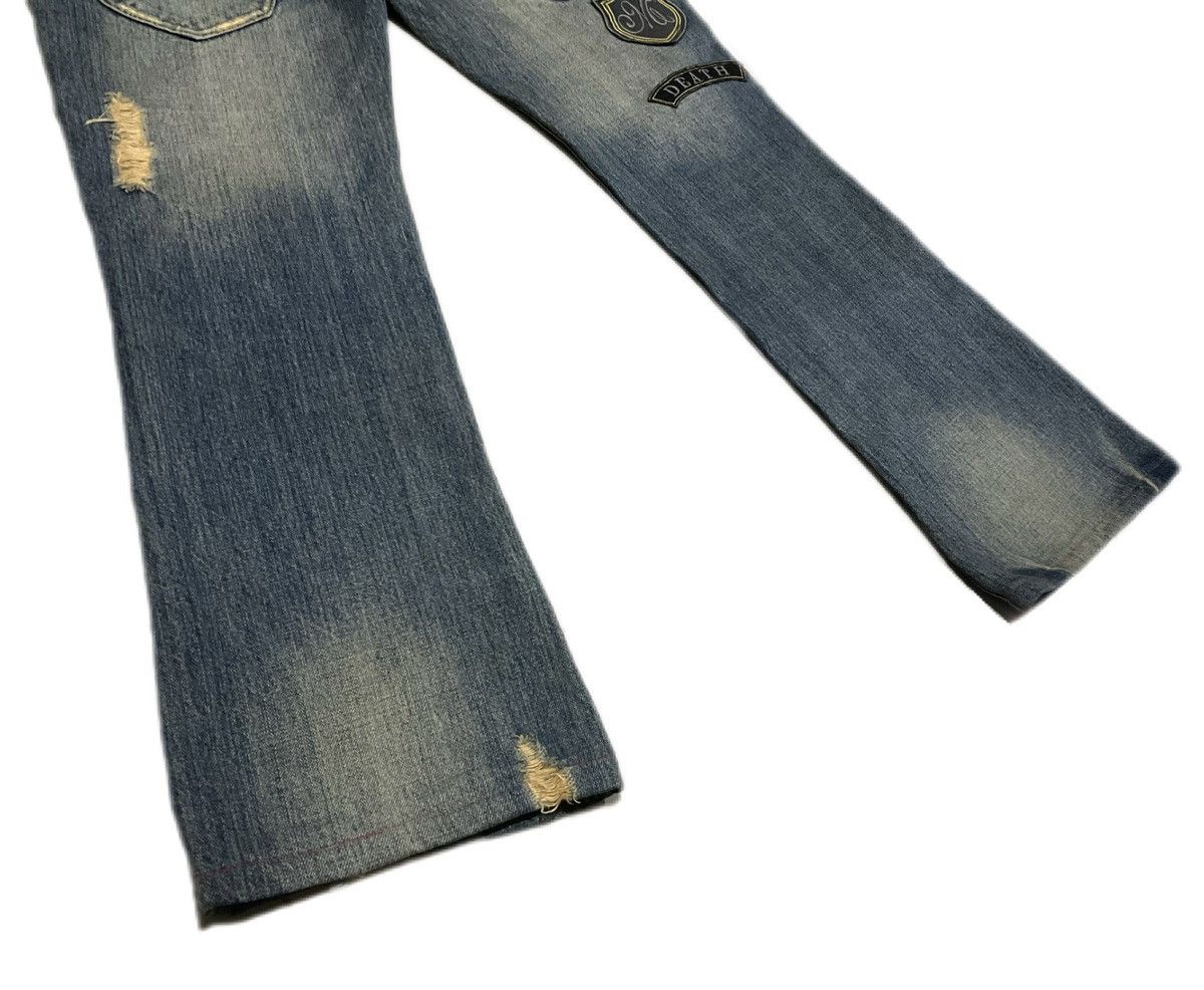 If Six Was Nine Midas Double Waist Lace Up Flared Denim Patchwork Size US 32 / EU 48 - 13 Thumbnail