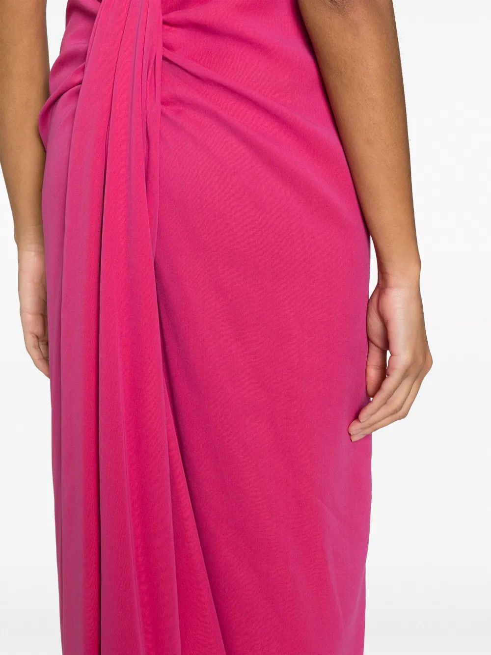Fendi o1y0925 Midi Dress in Magenta Size S / US 4 / IT 40 - 3 Thumbnail
