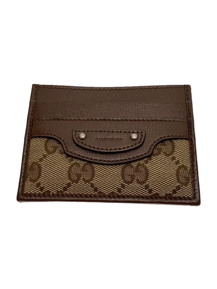 Gucci Gucci x BALENCIAGA GG Monogram Card Case Brown Size ONE SIZE - 1 Thumbnail