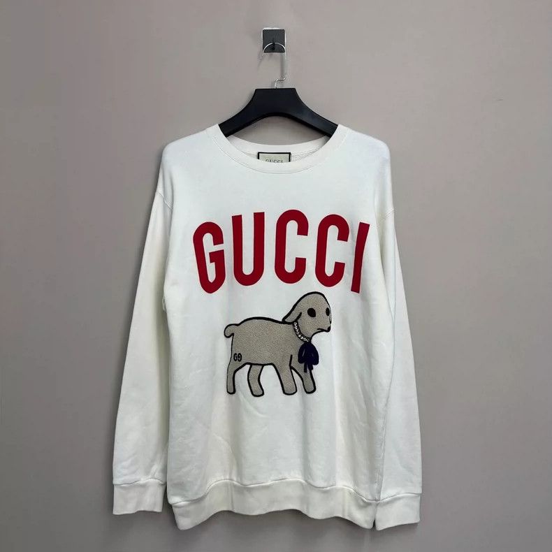 Gucci Gucci Sheep Crystal Sweatshirt L Size US L / EU 52-54 / 3 - 1 Thumbnail