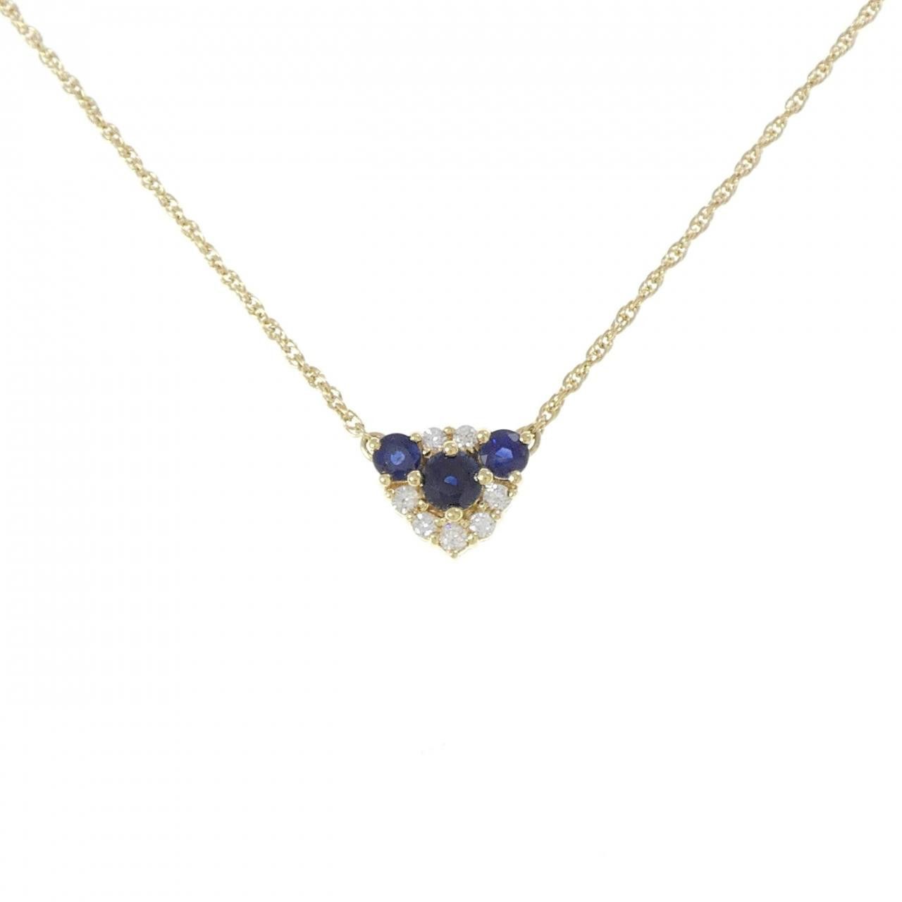 Mikimoto Mikimoto Mikimoto Au750 Sapphire Diamond Necklace Precious Metal Necklace DUTY FREE for USA Size ONE SIZE - 1 Thumbnail