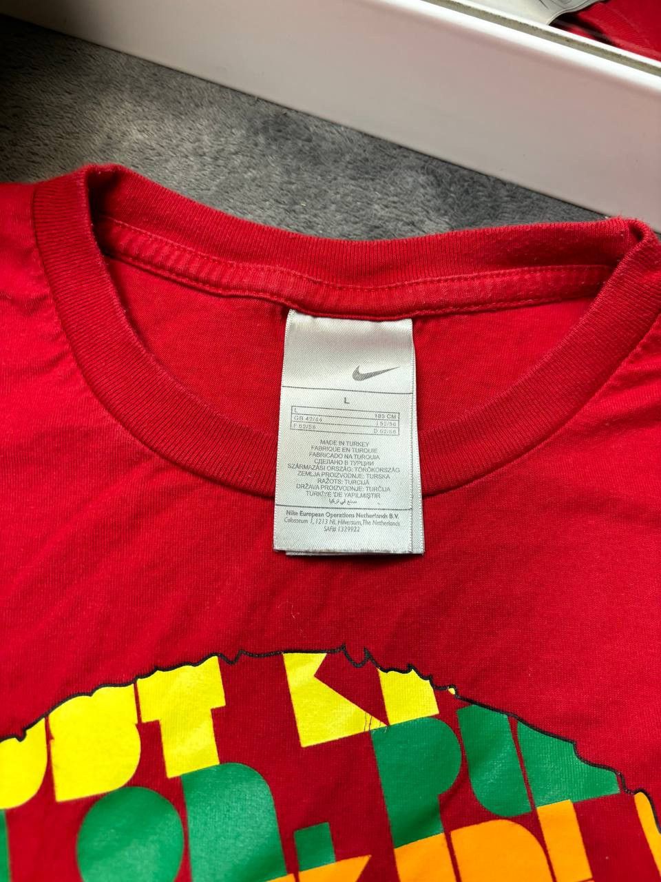 Japanese Brand × Nike × Vintage Vintage Nike T-shirt 90s Swoosh Rasta Tee Y2K Size US L / EU 52-54 / 3 - 3 Thumbnail