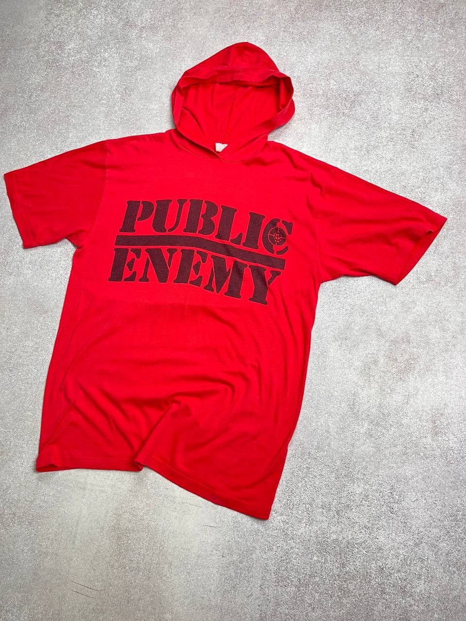 Band Tees × Public Enemy × Vintage Vintage Public Enemy Hooded Boxy T-shirt M Y2K Size US M / EU 48-50 / 2 - 4 Thumbnail