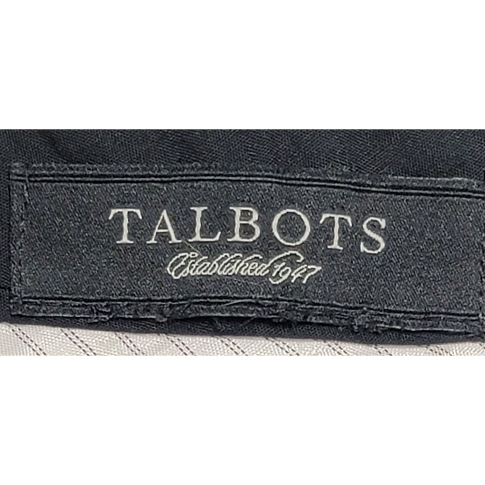 Other Talbots Gray Flat Front Dress Pant Medium Lined Straight Leg Size 34" / US 12 / IT 48 - 3 Thumbnail