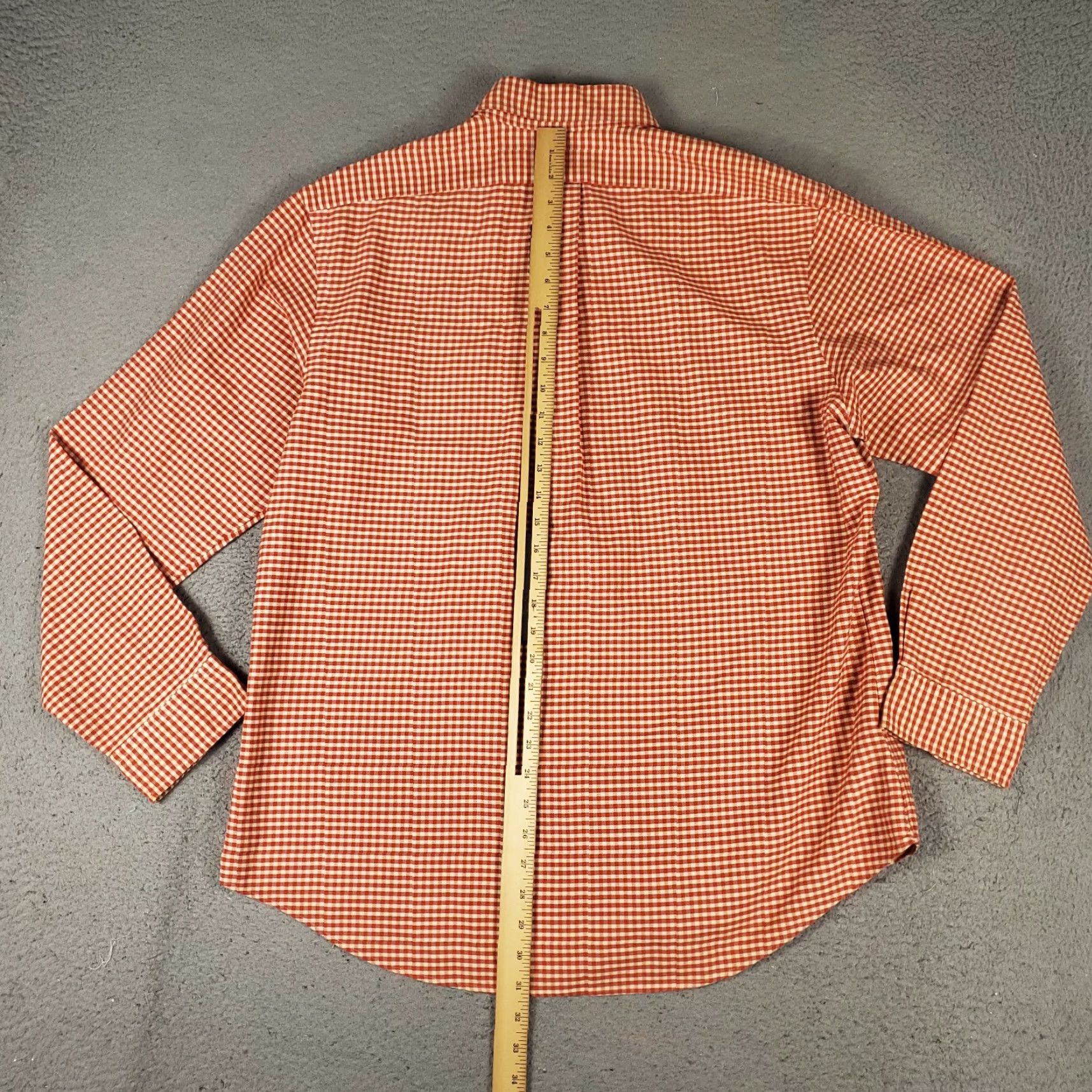 Ralph Lauren Ralph Lauren Shirt Men XL Red Orange Check Regular Fit Pony Button-Front Cotton Long Sleeve Mens Size US XL / EU 56 / 4 - 4 Thumbnail