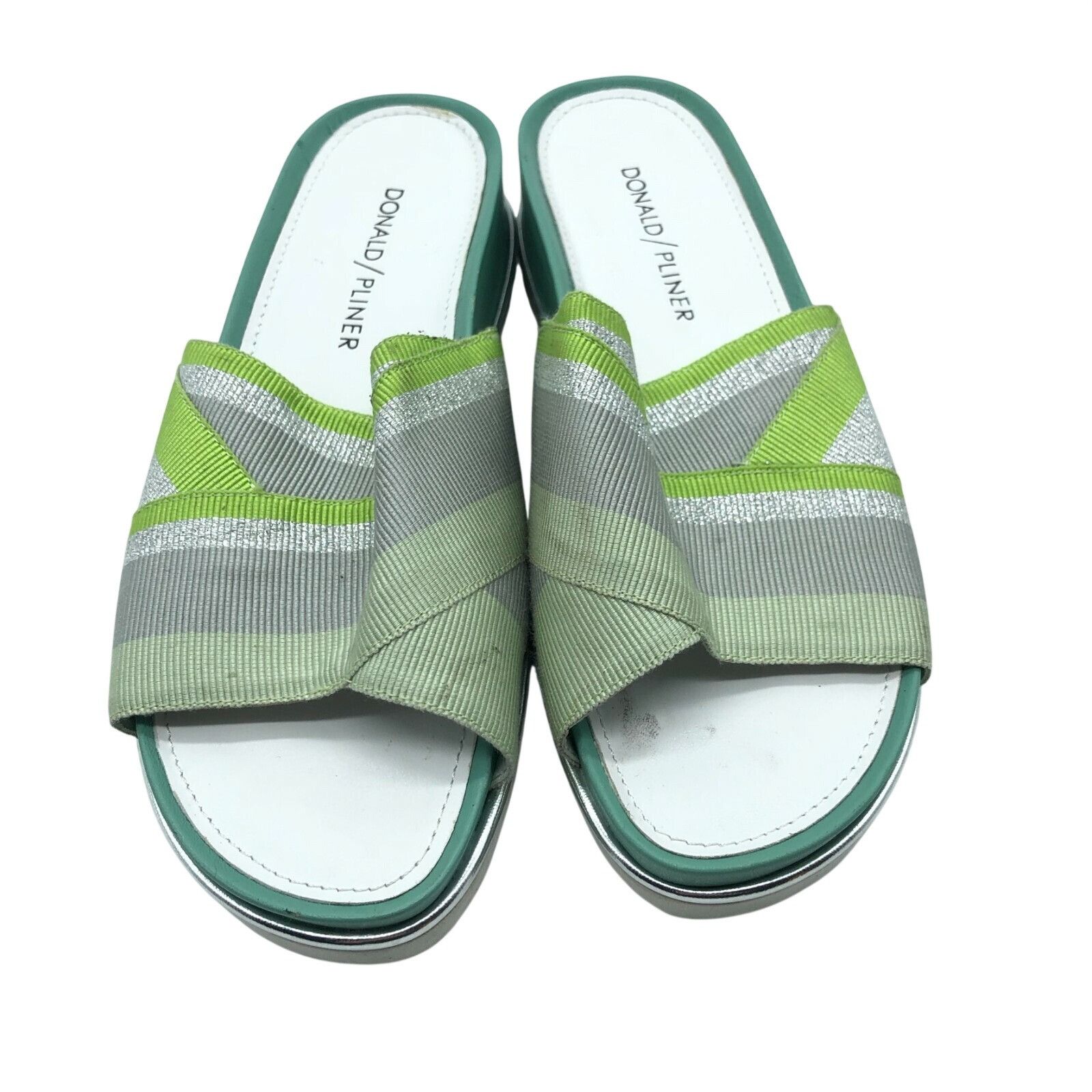 Donald Pliner Donald Pliner Womens Slide Sandals Slip On Fabric Striped Gr Size US 5 / IT 35 - 3 Thumbnail