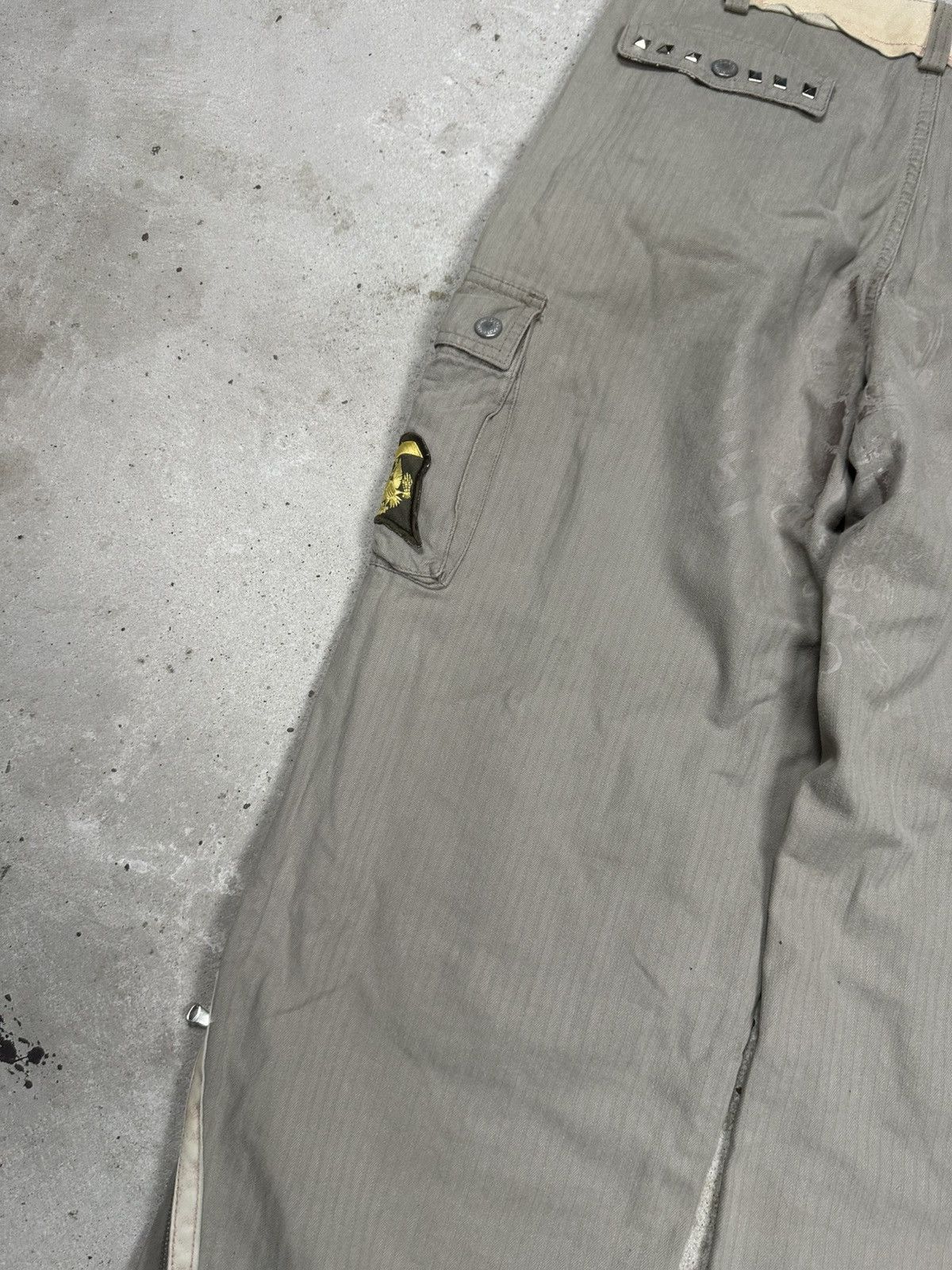 Dolce & Gabbana 2003 Dolce & Gabbana Baggy Loose Cargo Pants Studs Patched Size US 34 / EU 50 - 17 Thumbnail
