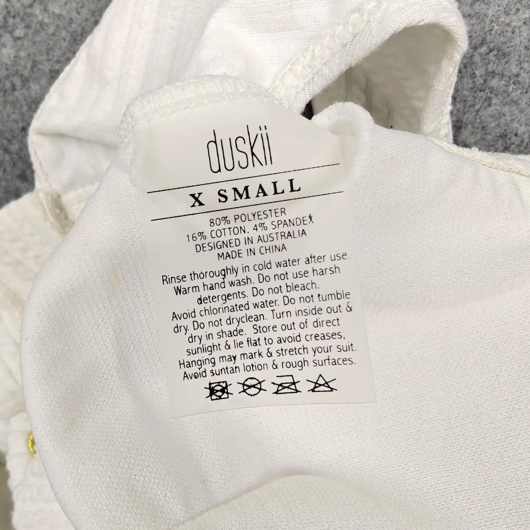 Vintage Duskii Bikini Swimsuit Womens XS White Sunrise Ruffle High-Waisted 2PC New Size ONE SIZE - 4 Thumbnail
